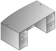 Napa Bow Top Desk 71"X41" - White