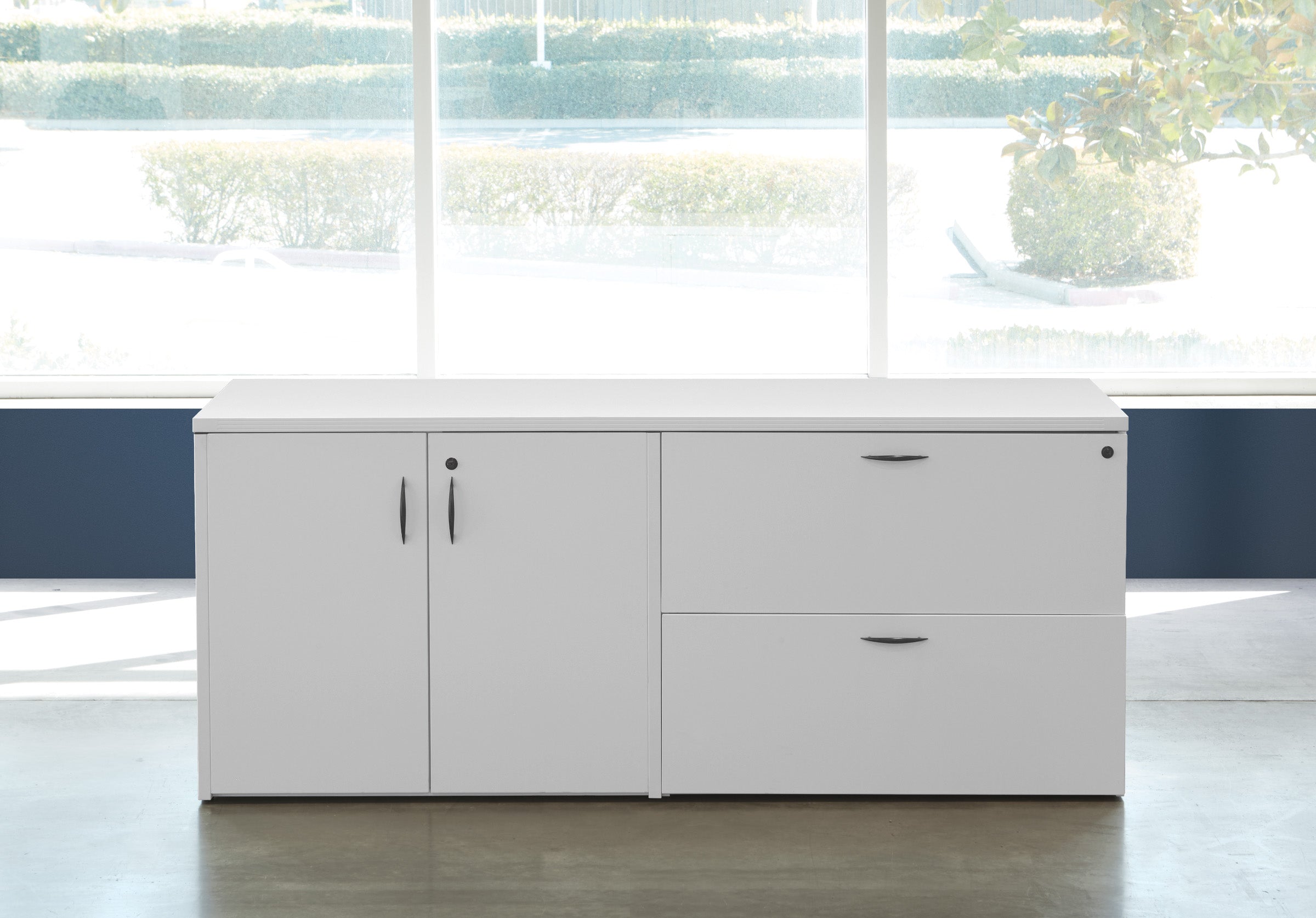 Napa Combo Credenza 71" x 23" - White