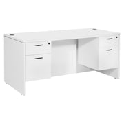 Napa Double Pedestal Desk 66"X30" - White