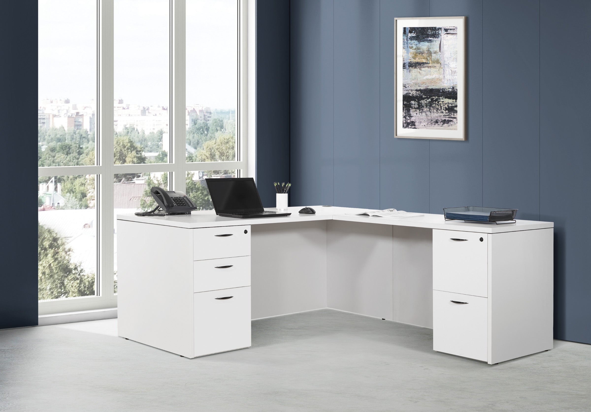 Napa L Shape 66"X78" - White