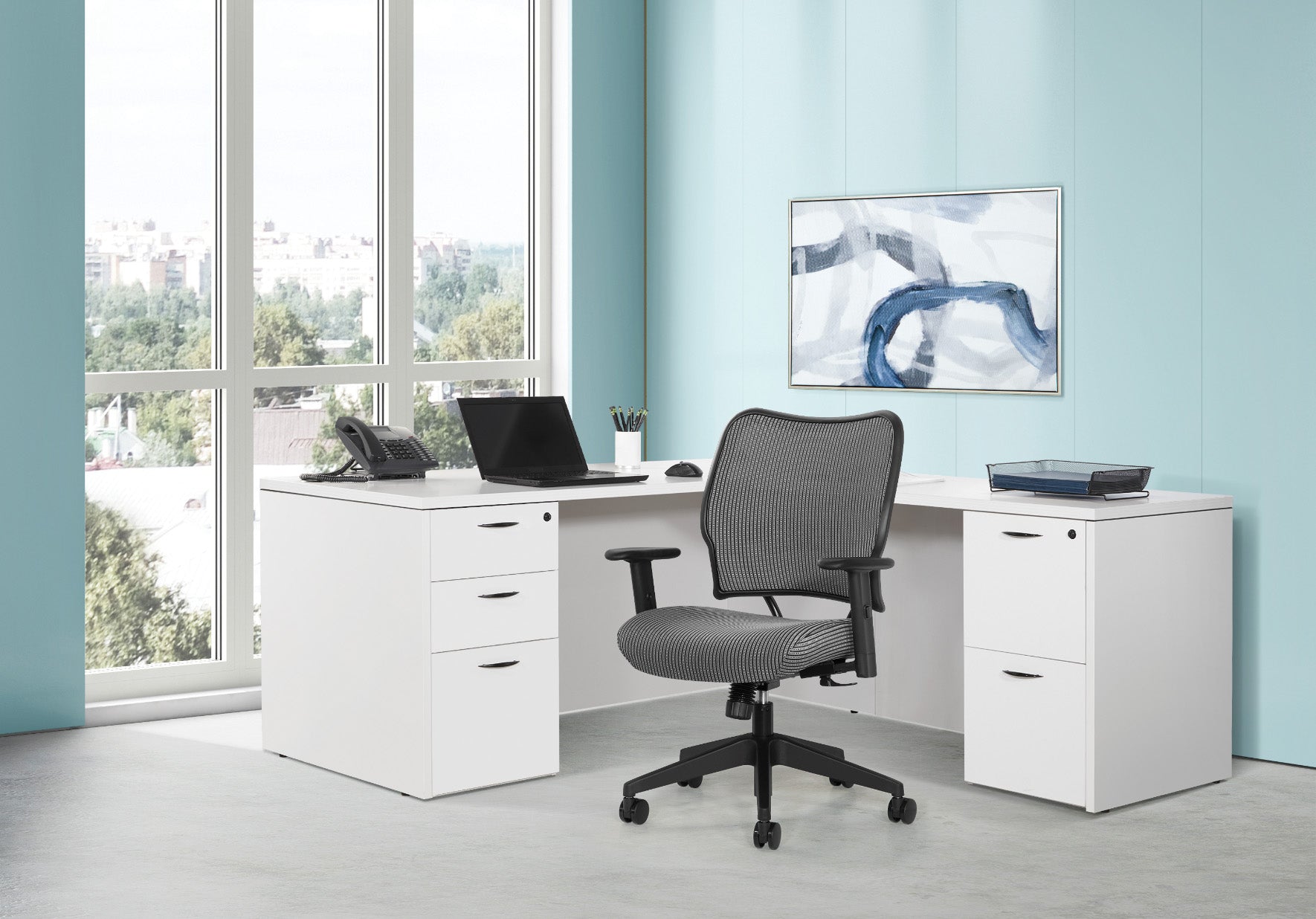 Napa L Shape 66"X78" - White