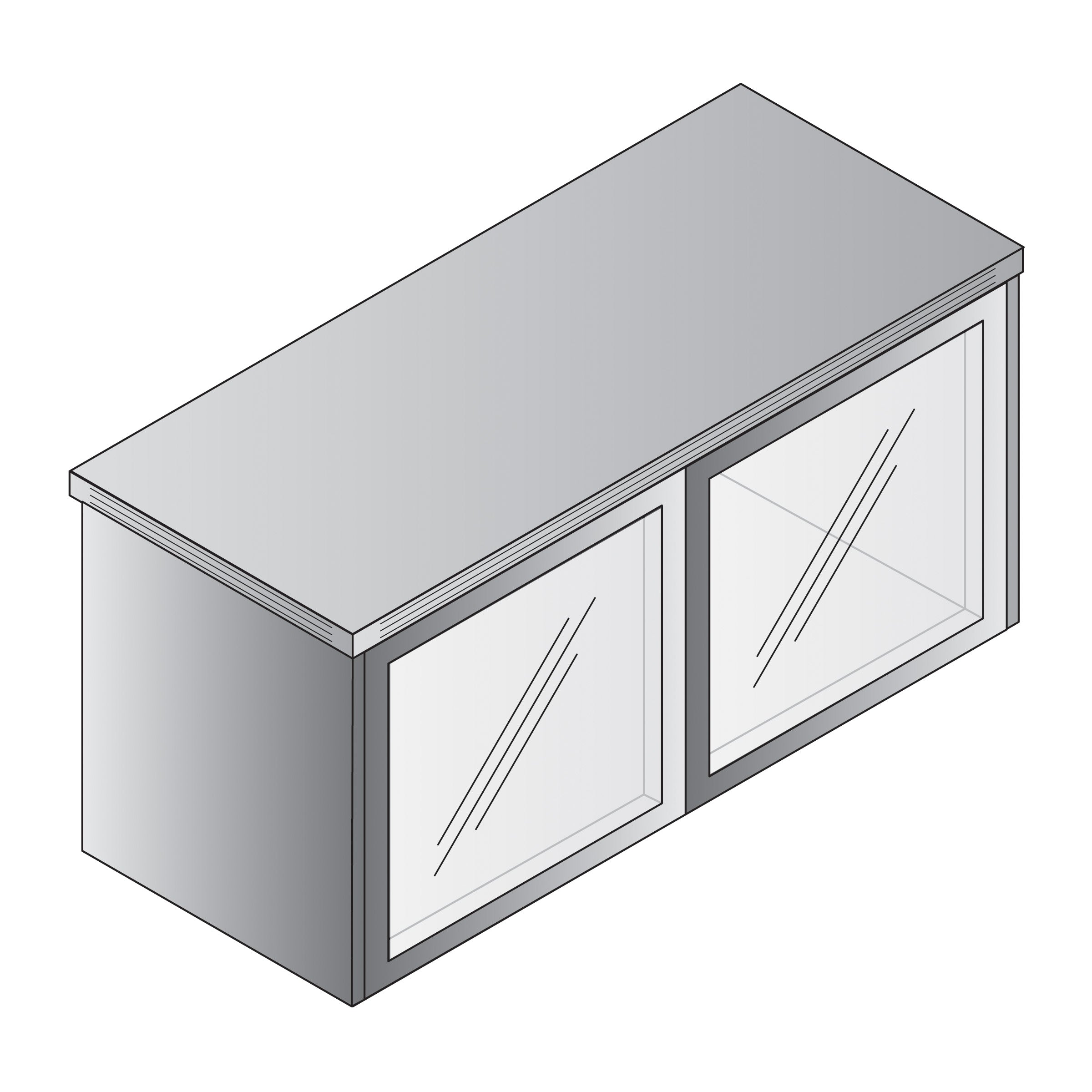 Wall-Mount without Doors - Mahogany