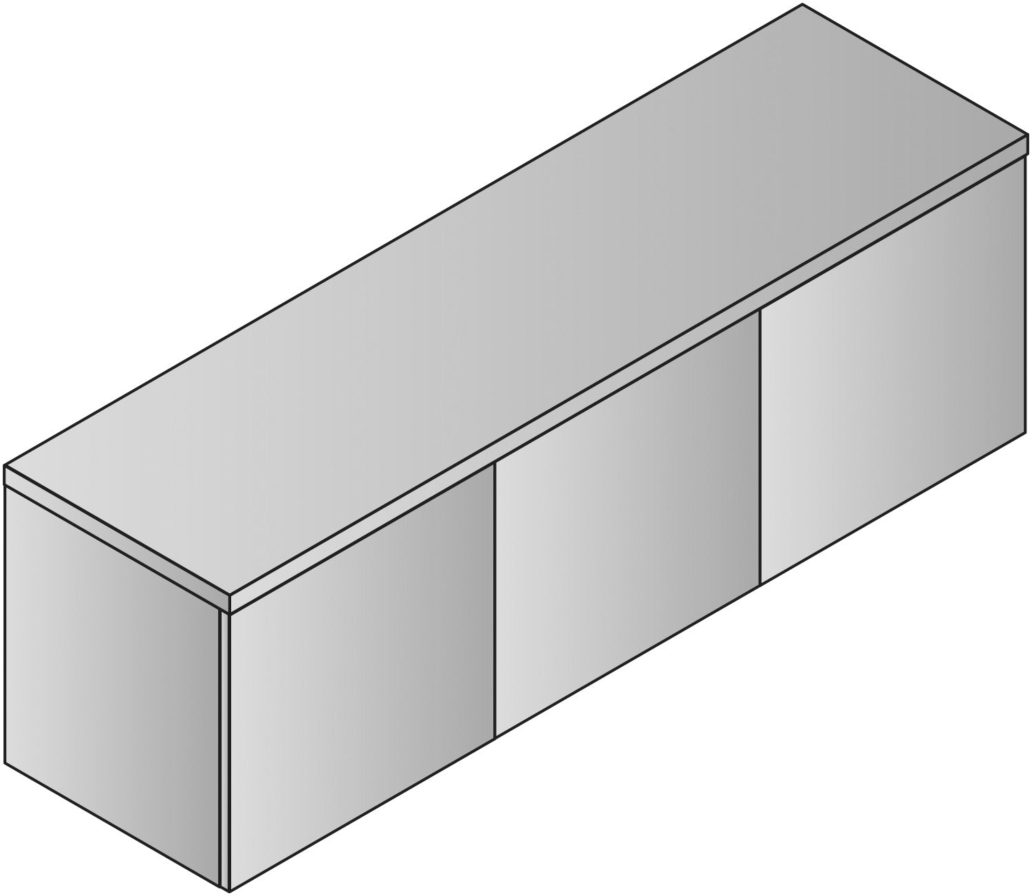Napa Wall-Mount Overhead 48"X15"X17 - Slate Grey