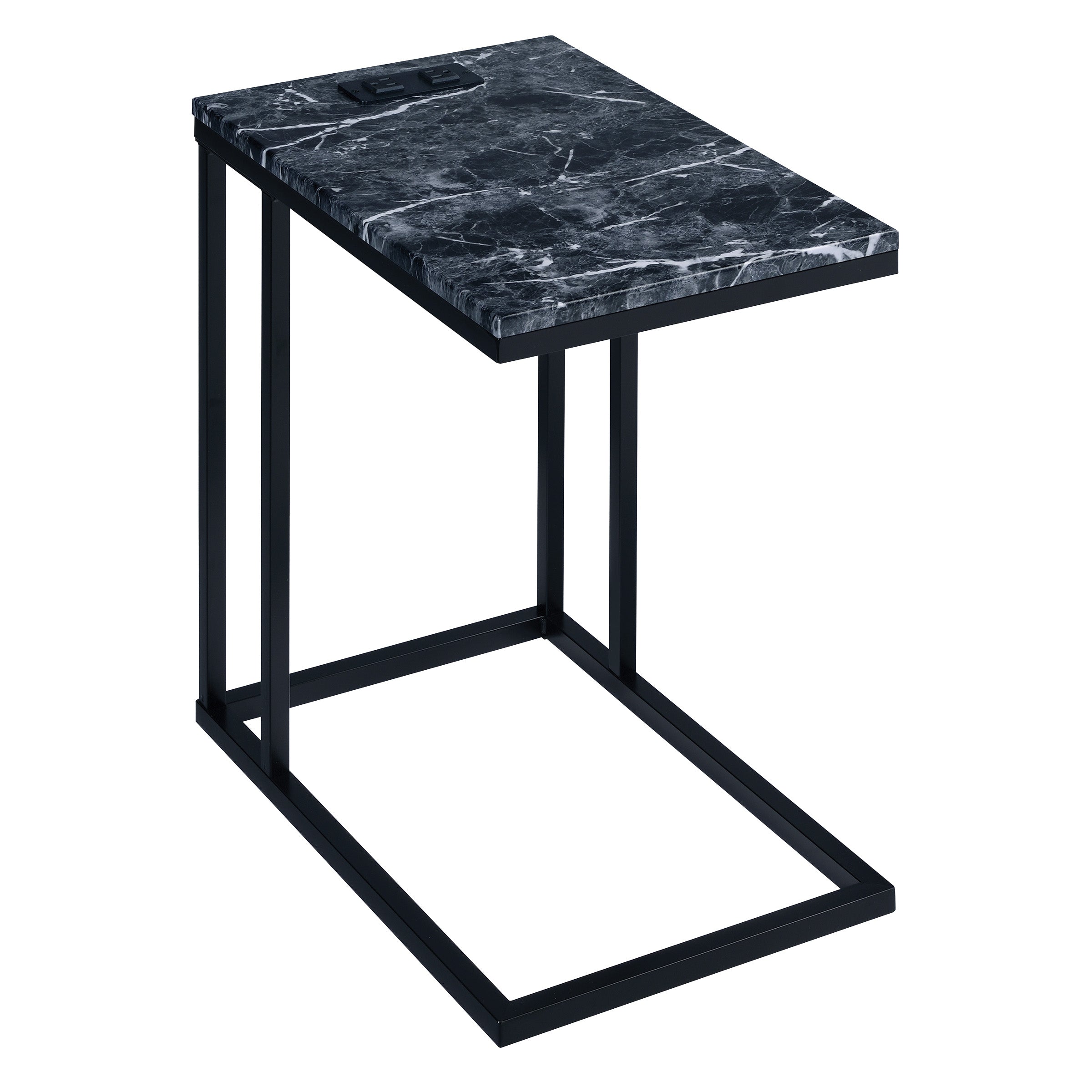 Norwich C-Table  - Black / Black Marble