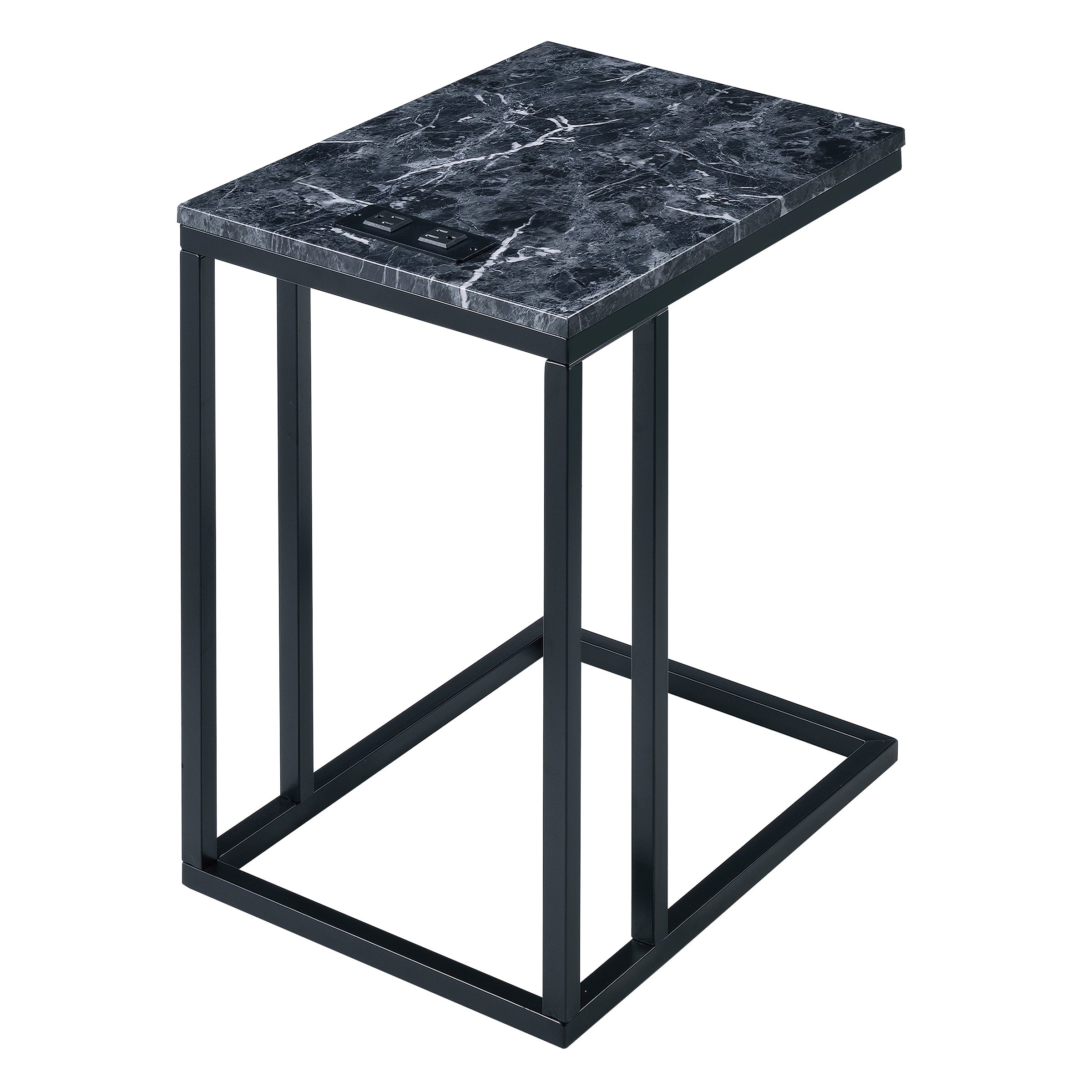 Norwich C-Table  - Black / Black Marble