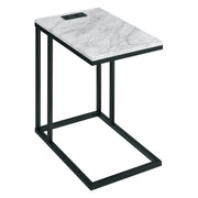 Norwich C-Table  - Black / White Marble