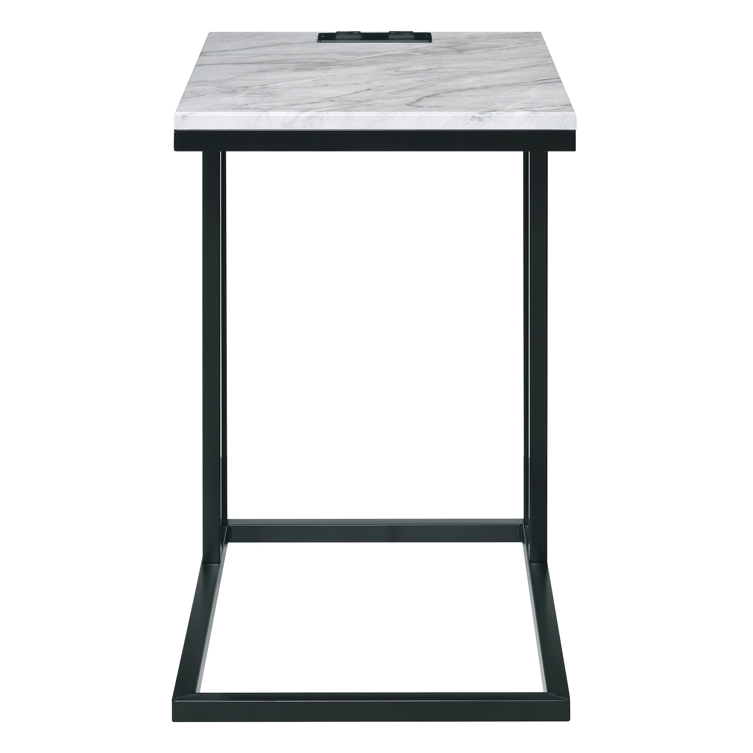 Norwich C-Table  - Black / White Marble