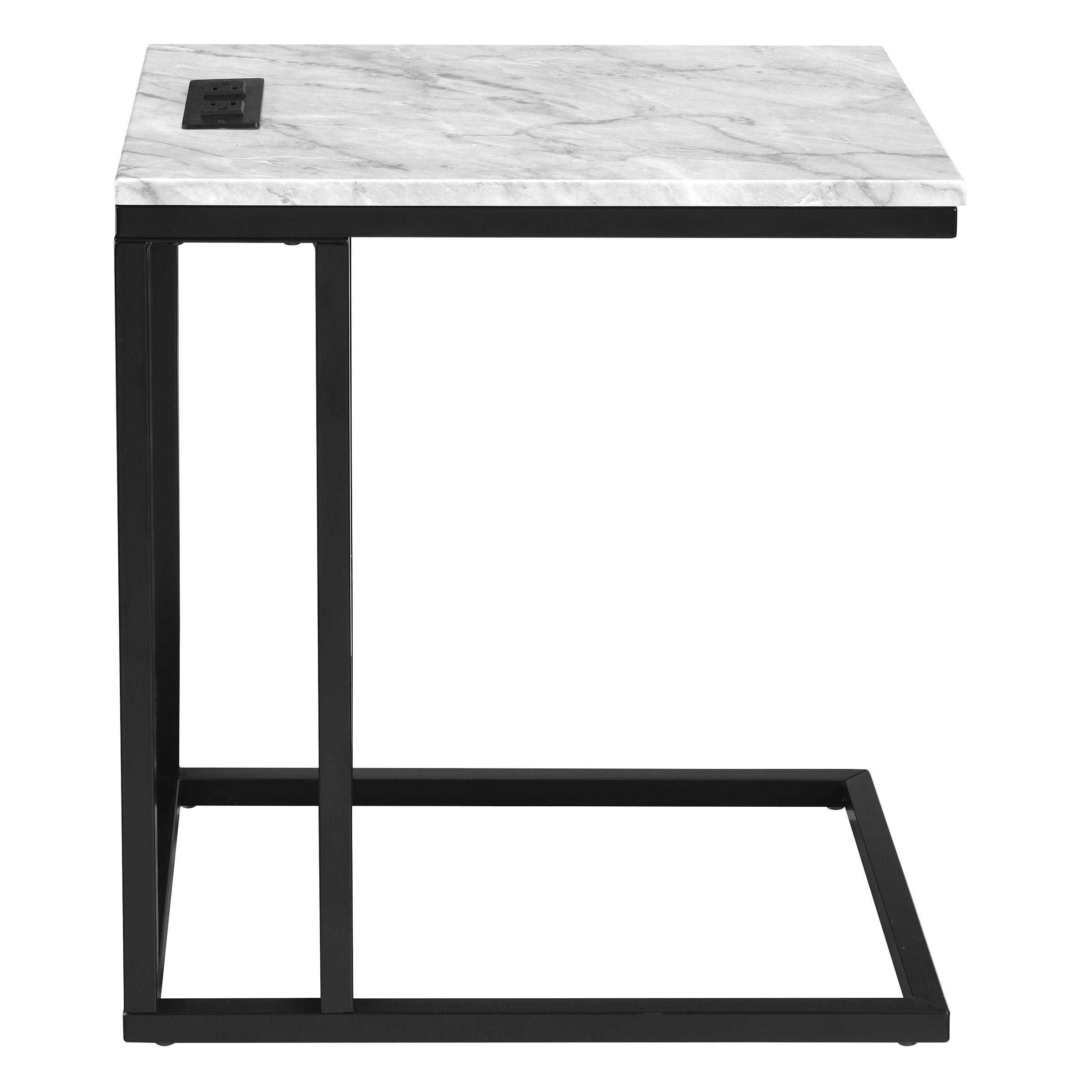 Norwich C-Table  - Black / White Marble