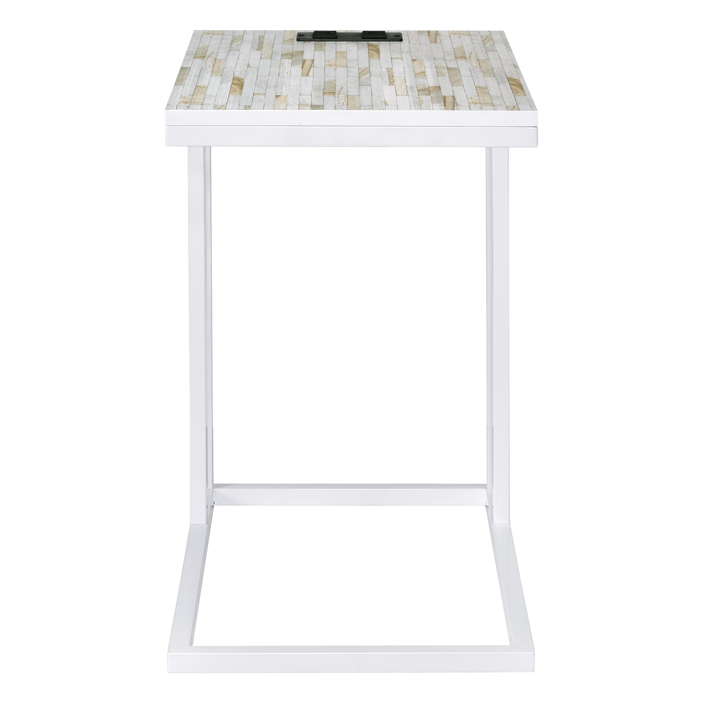 Norwich C-Table - White / White Mosaic