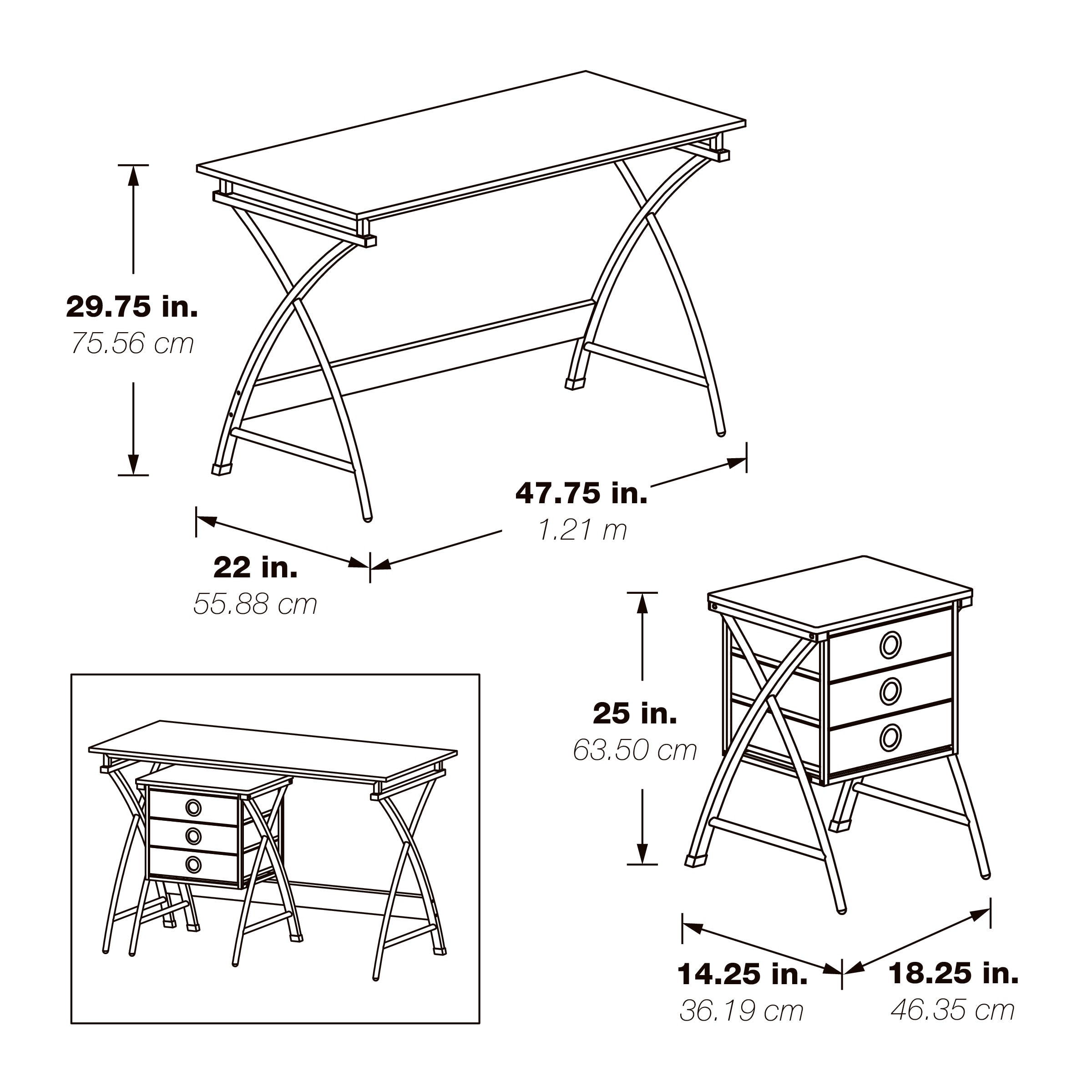Olympic 48" Desk - Black