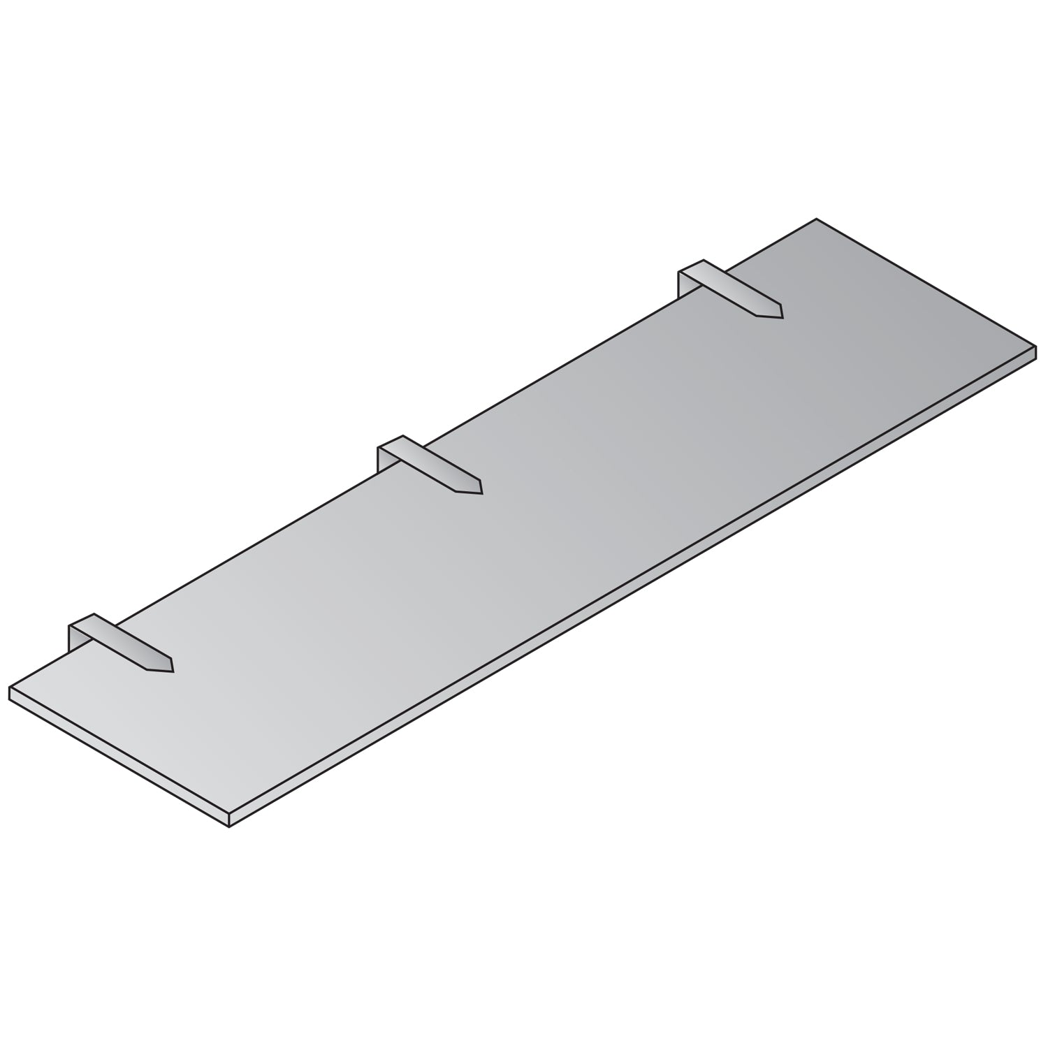 Pace Table Modesty Panel For 60" Top - Charcoal Grey