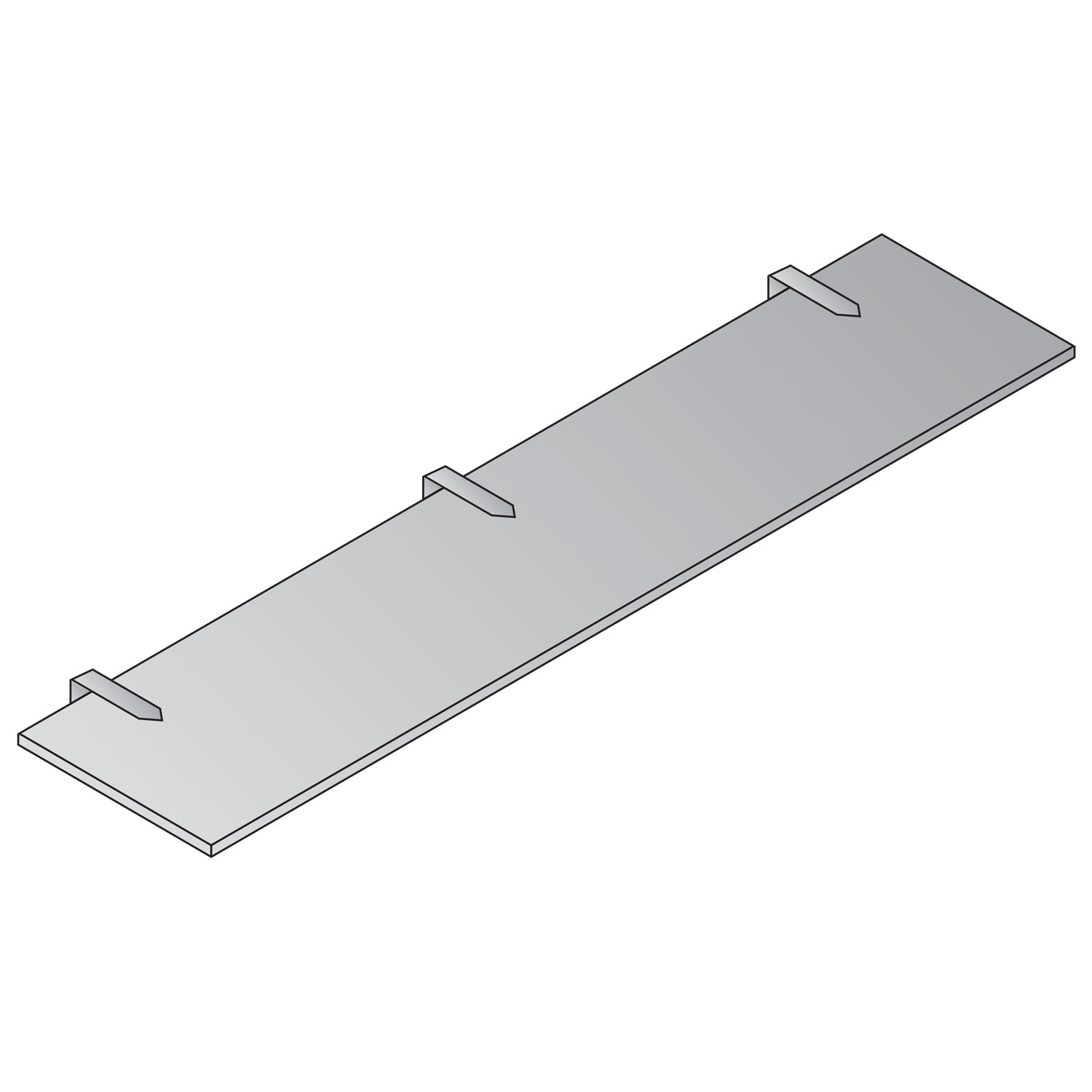 Pace Table Modesty Panel For 72" Top - Charcoal Grey