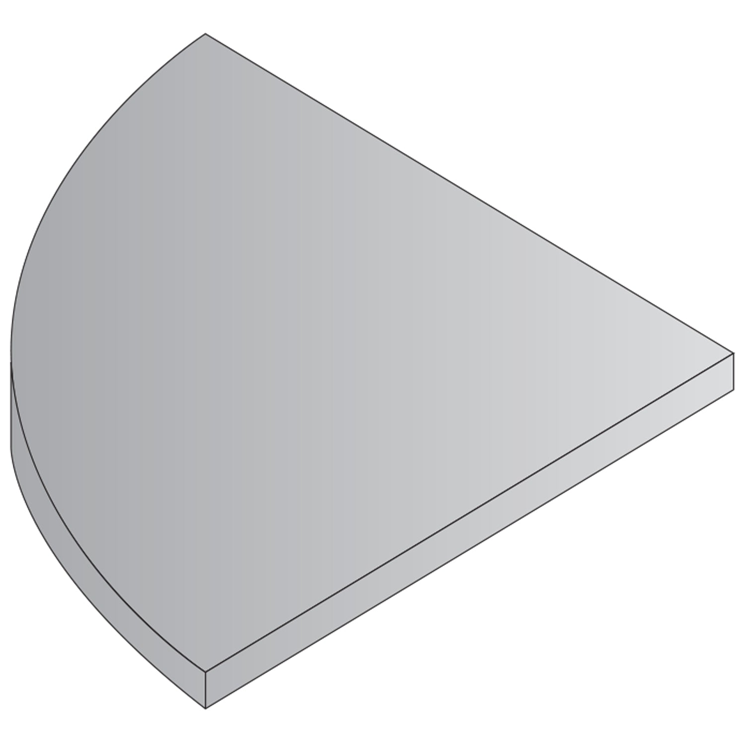 Pace Tables Quarter Round Top 24”X 24” - Fog Grey