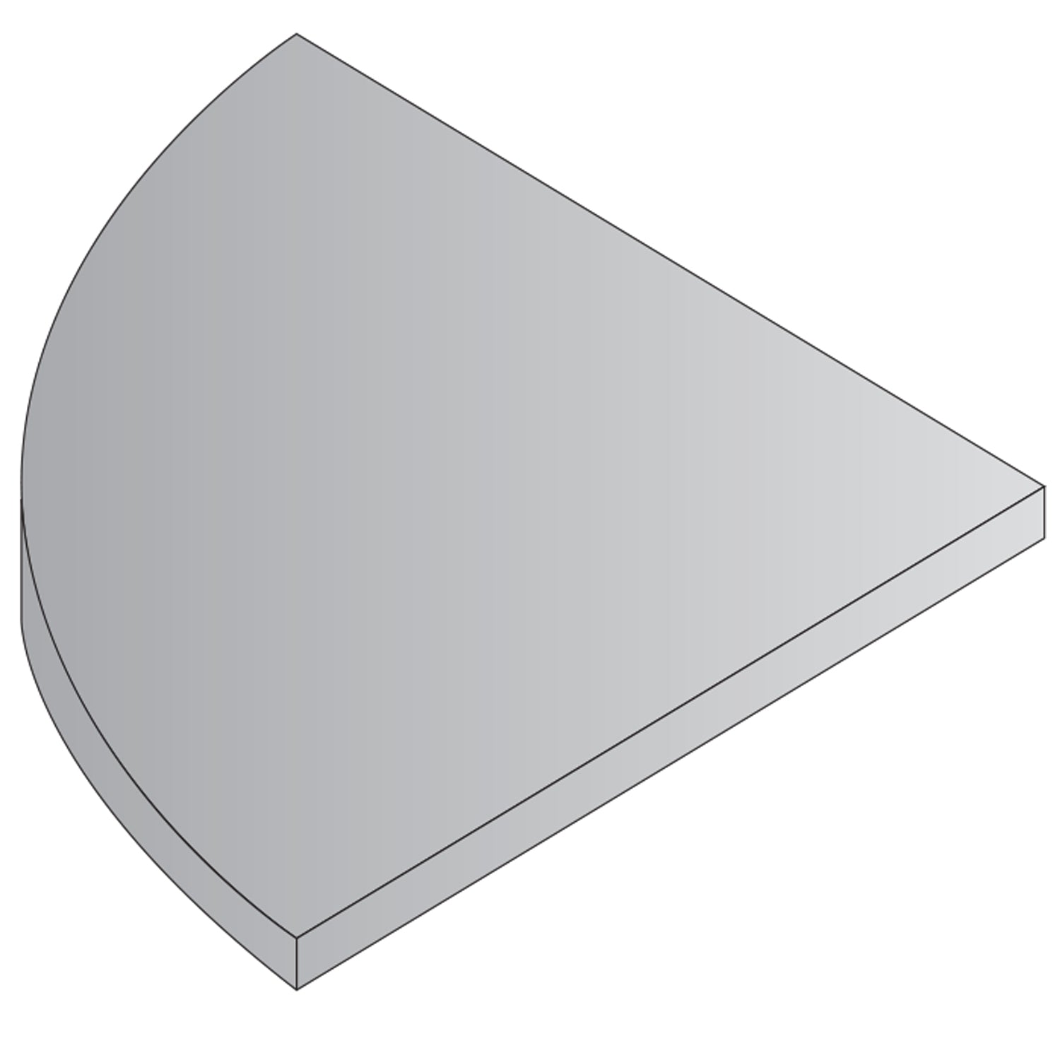Pace Tables Quarter Round Top 24”X 24” - Fog Grey