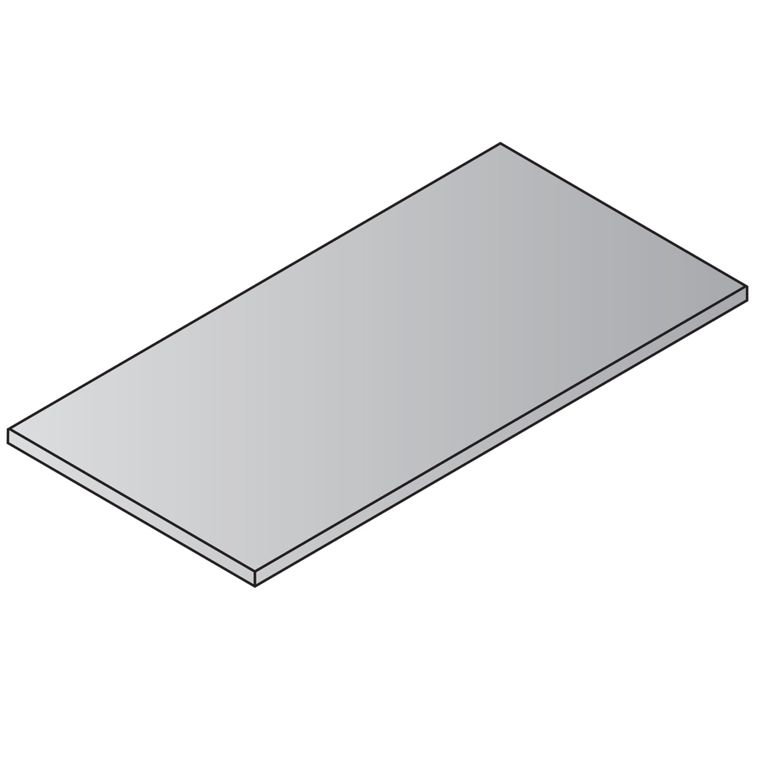 Pace Tables Rectangular Top 48X24 - Fog Grey