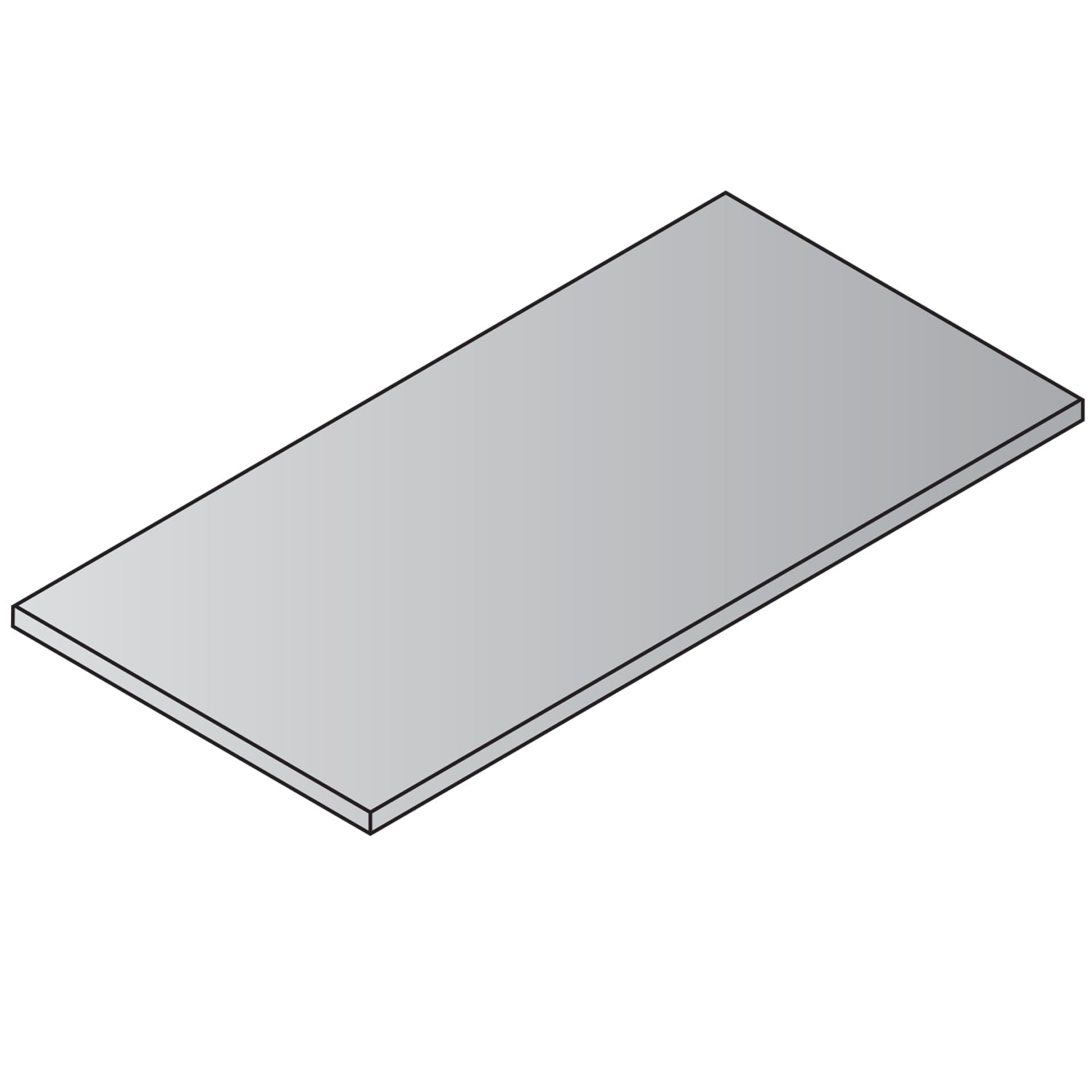 Pace Tables Rectangular Top 48X24 - Fog Grey