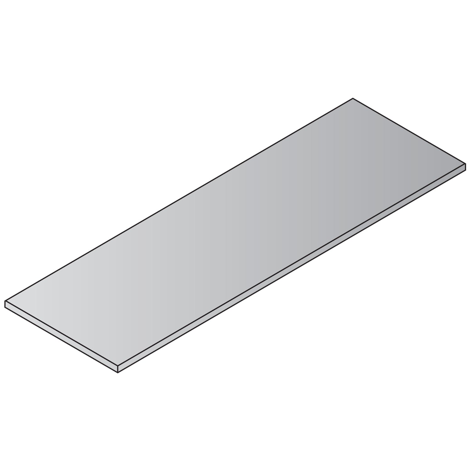 Pace Tables Rectangular Top 72X24 - Fog Grey