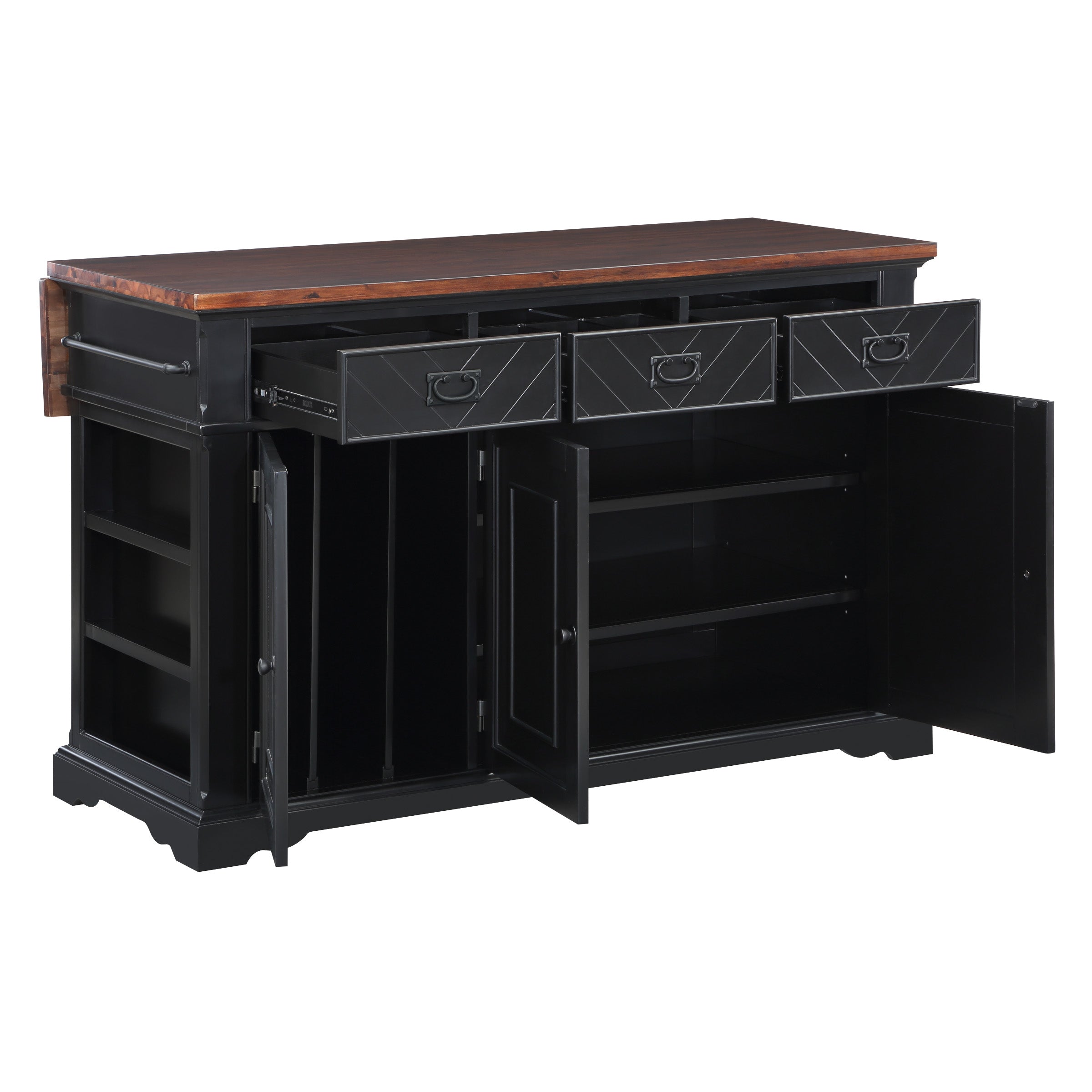 Palisade Kitchen Island - Black
