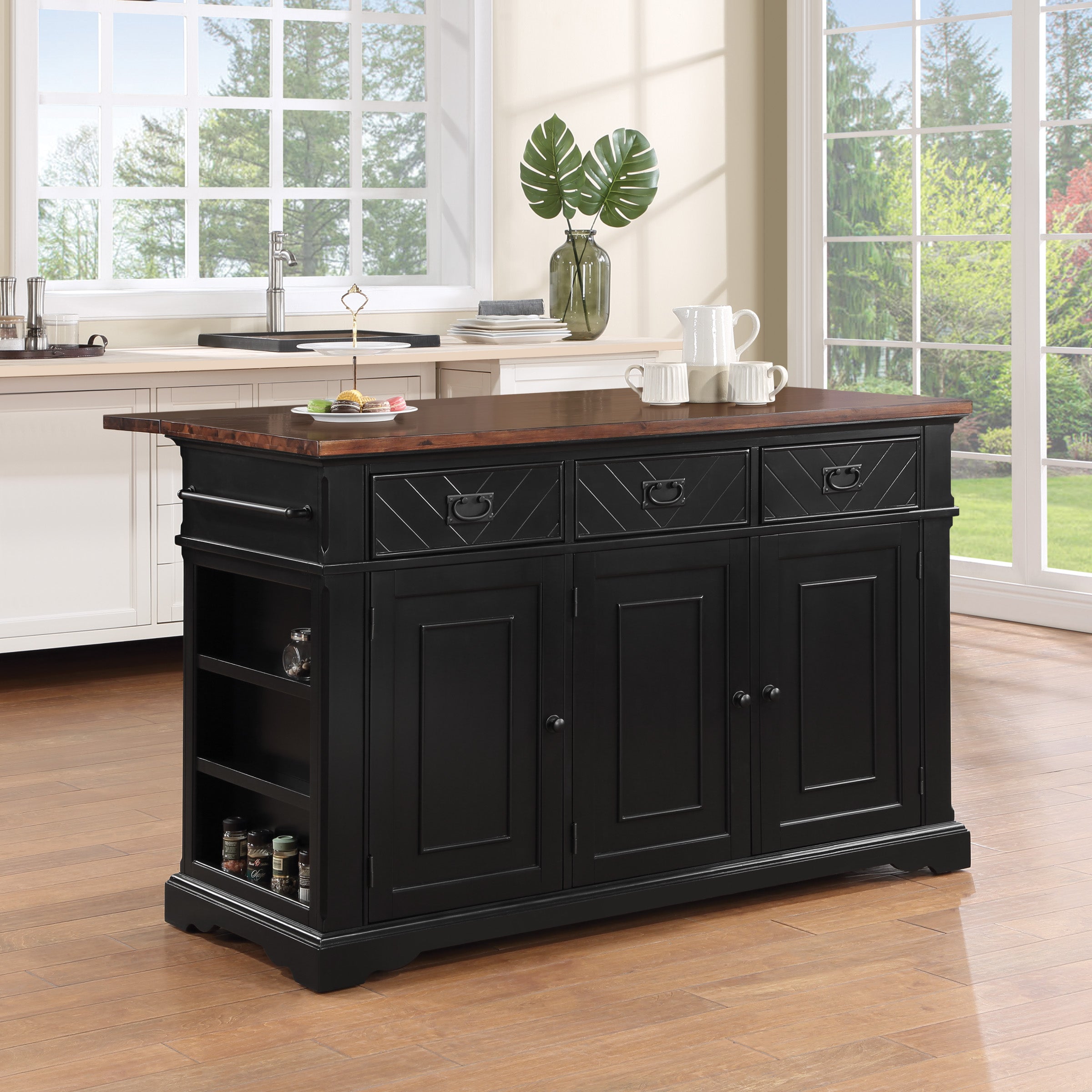 Palisade Kitchen Island - Black