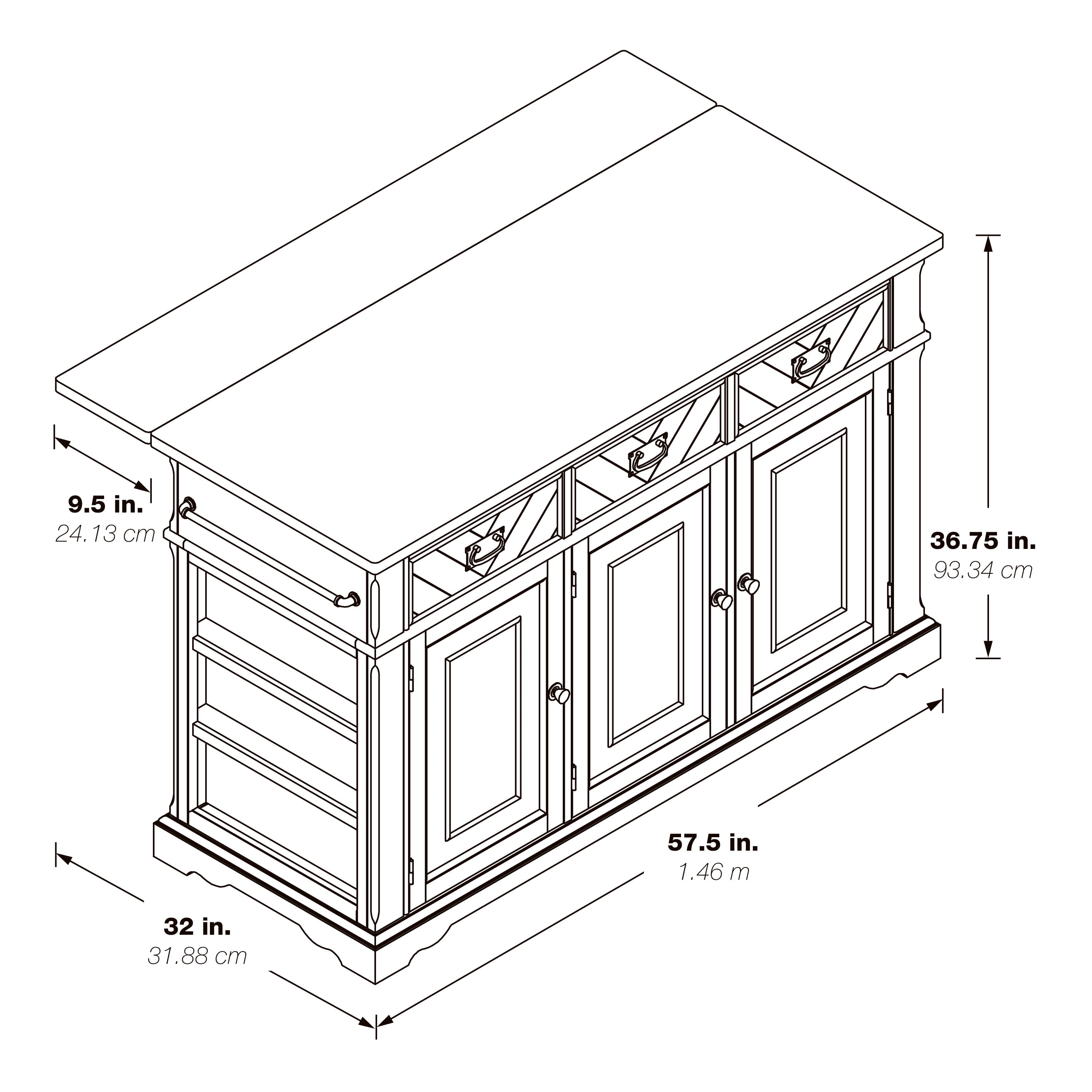 Palisade Kitchen Island - Oak