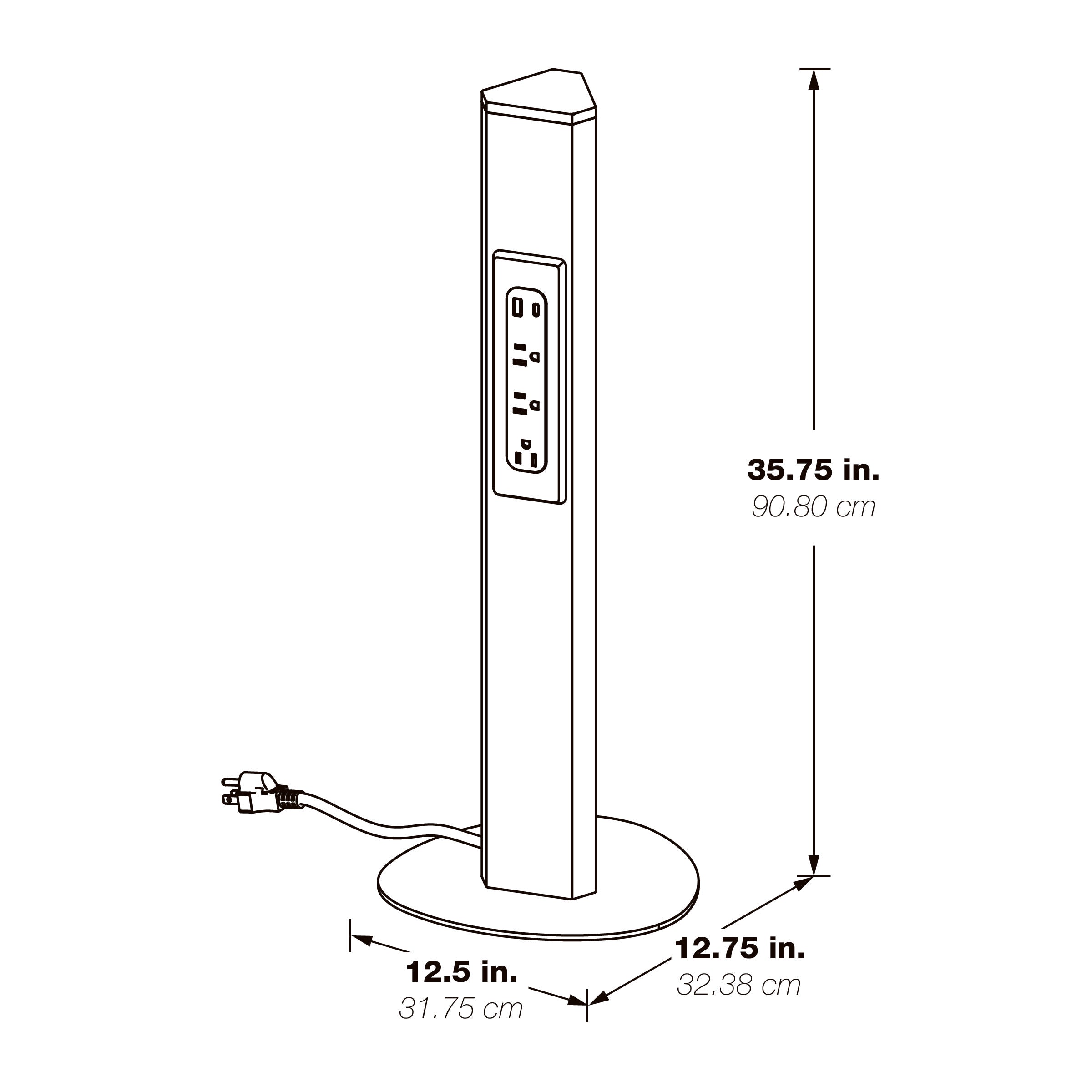 Power Anywhere Station-3AC/1USB - Black
