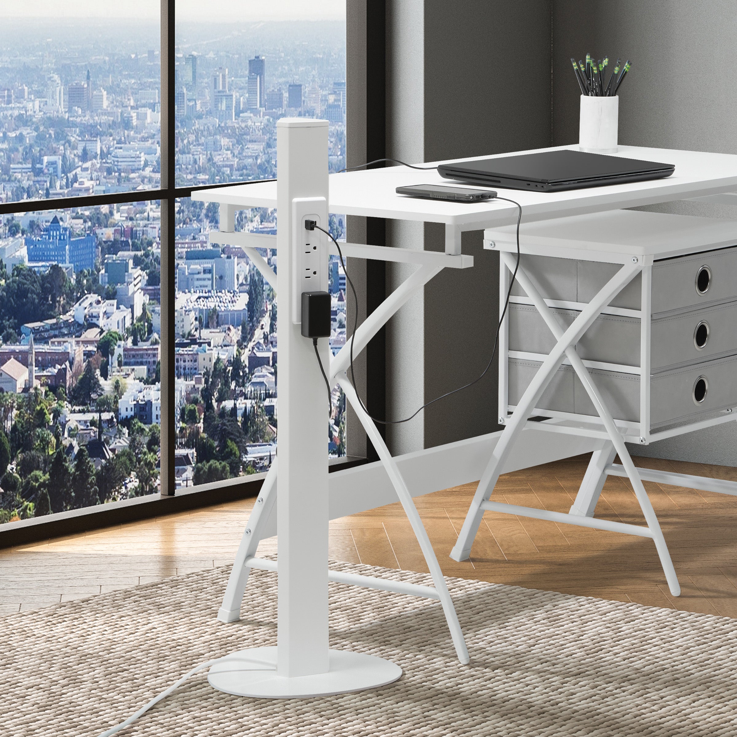 Power Anywhere Station-3AC/1USB - White