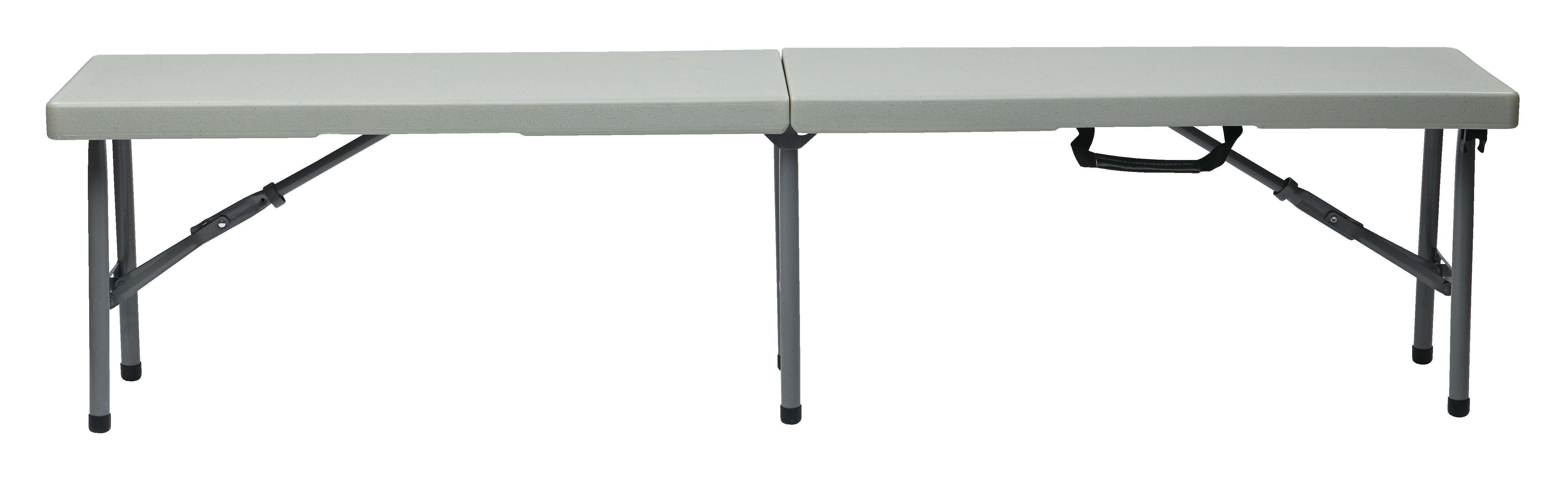 6' Fold in Half Bench - Light Grey