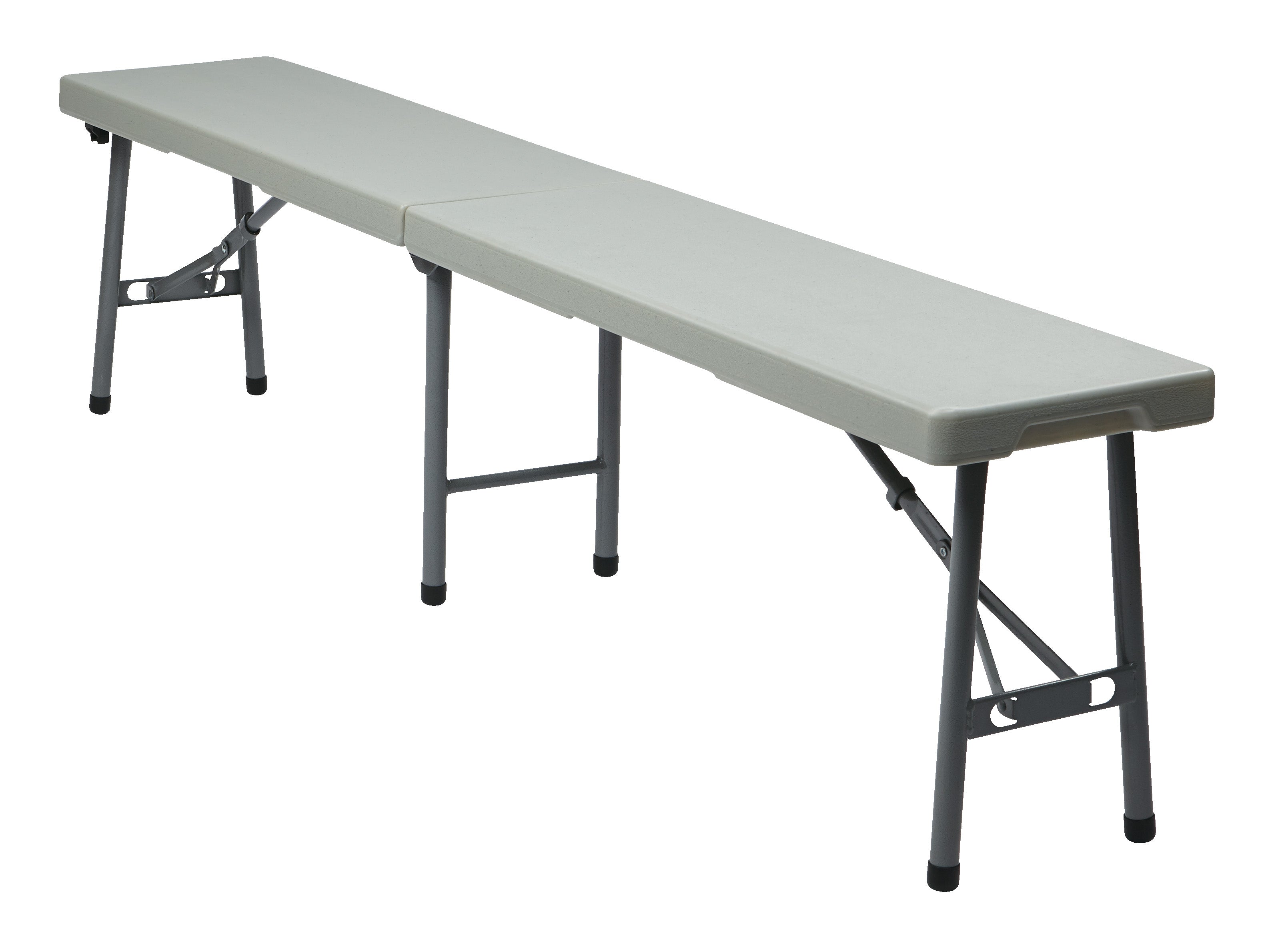 6' Fold in Half Bench - Light Grey