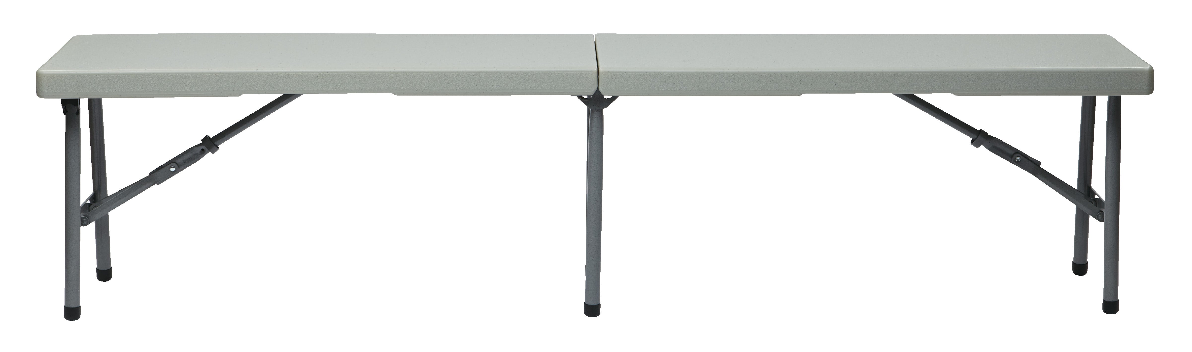 6' Fold in Half Bench - Light Grey
