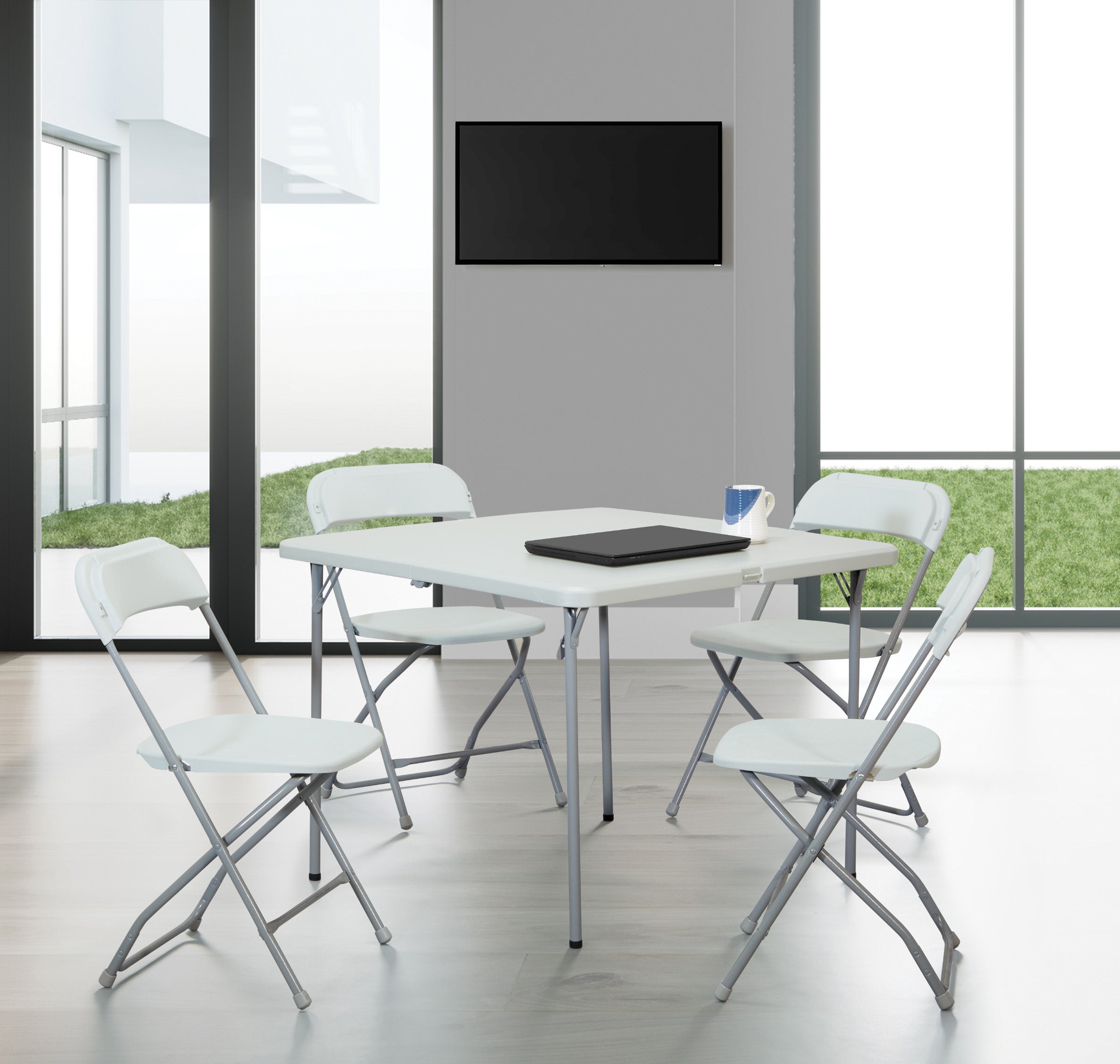 5 Piece Folding Set - Light Grey
