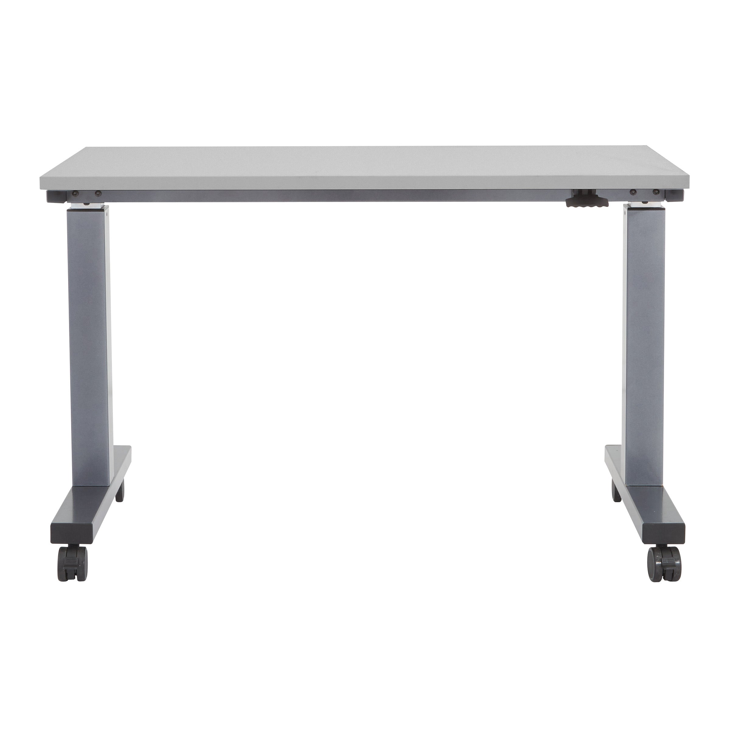 HT ADJ TBLE 2/CTNS GRY TOP/TITANIUM BASE 48X24 KD - Grey/Titanium
