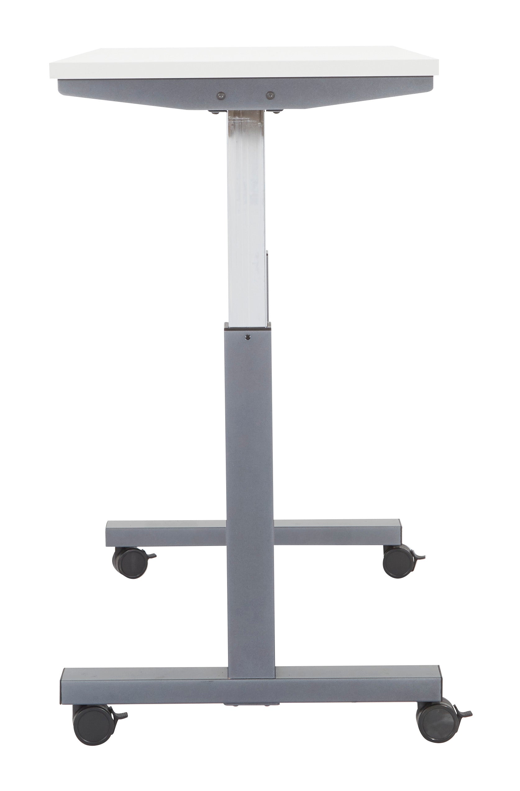 HT ADJ TBLE 2/CTNS GRY TOP/TITANIUM BASE 48X24 KD - Grey/Titanium