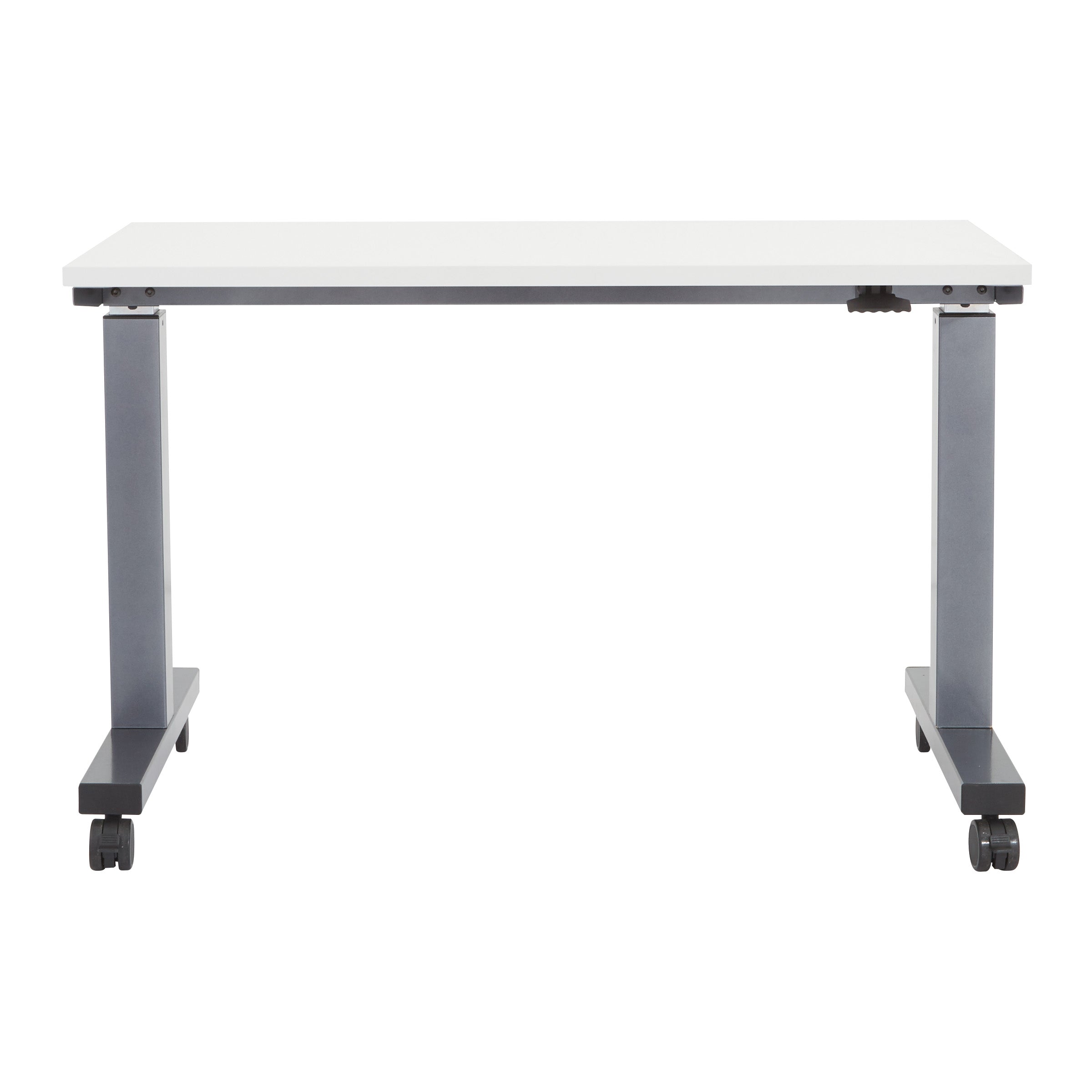 HT ADJ TBLE 2/CTNS WHT TOP/TITANIUM BASE 48X24 KD - White/Titanium