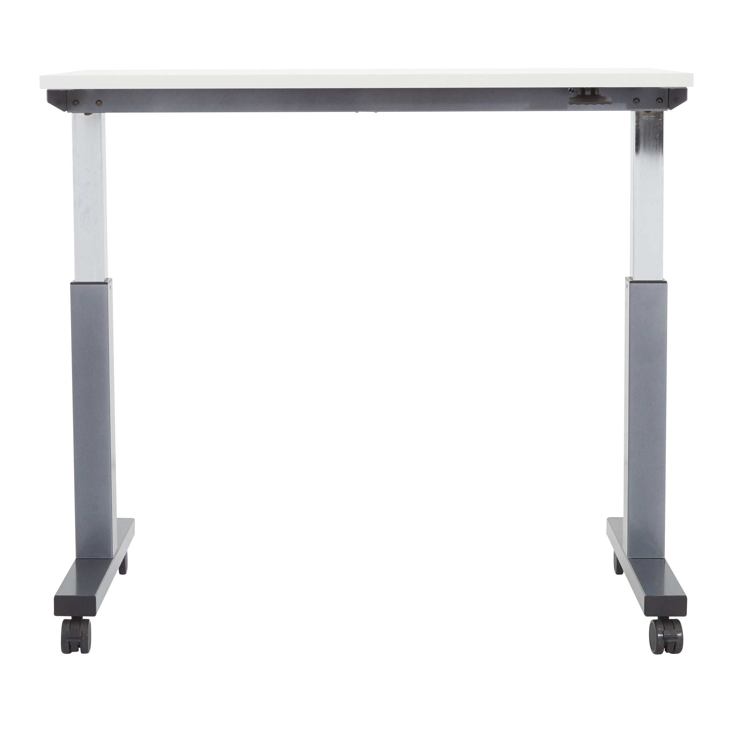 HT ADJ TBLE 2/CTNS WHT TOP/TITANIUM BASE 48X24 KD - White/Titanium