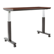 ADJ TBL 2/CTNS MAH TOP/BLK BASE 60X24 KD - Mahogany/Black