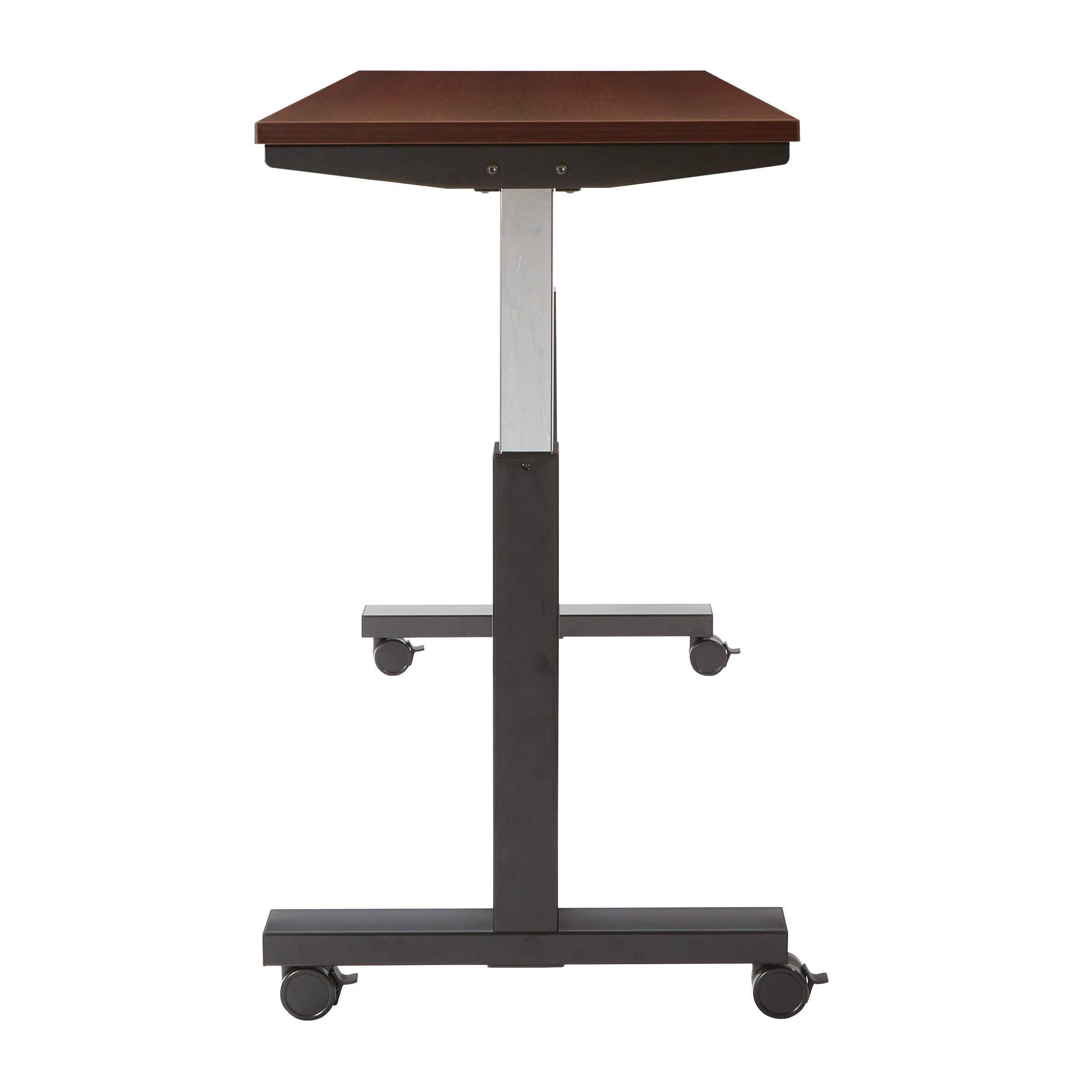 ADJ TBL 2/CTNS MAH TOP/BLK BASE 60X24 KD - Mahogany/Black