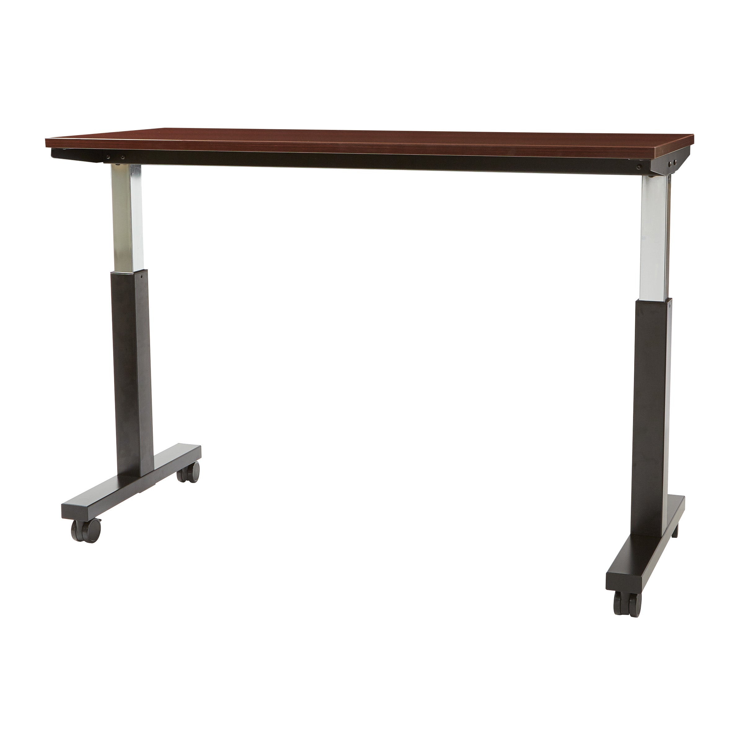 ADJ TBL 2/CTNS MAH TOP/BLK BASE 60X24 KD - Mahogany/Black