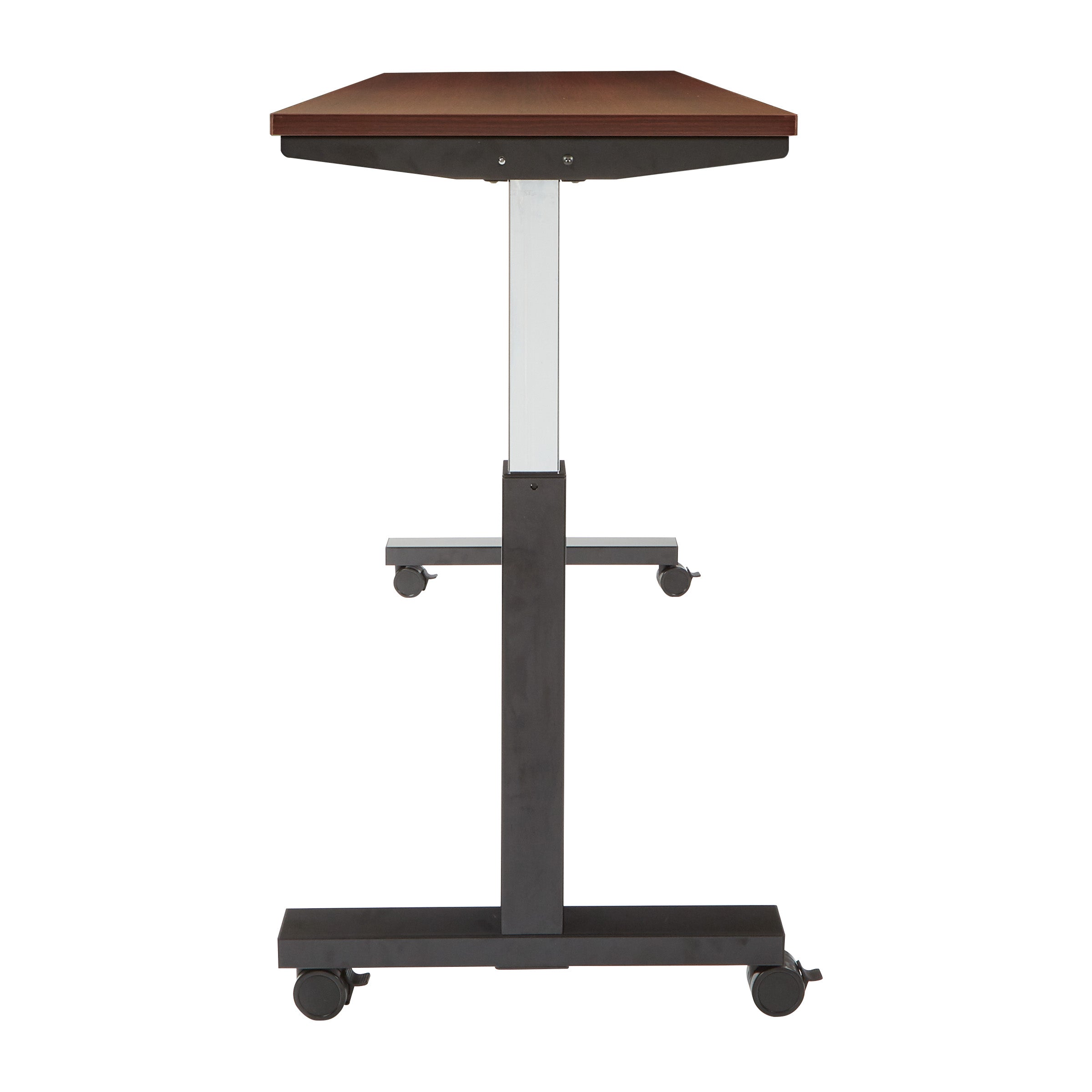 ADJ TBL 2/CTNS MAH TOP/BLK BASE 72X24 KD - Mahogany/Black