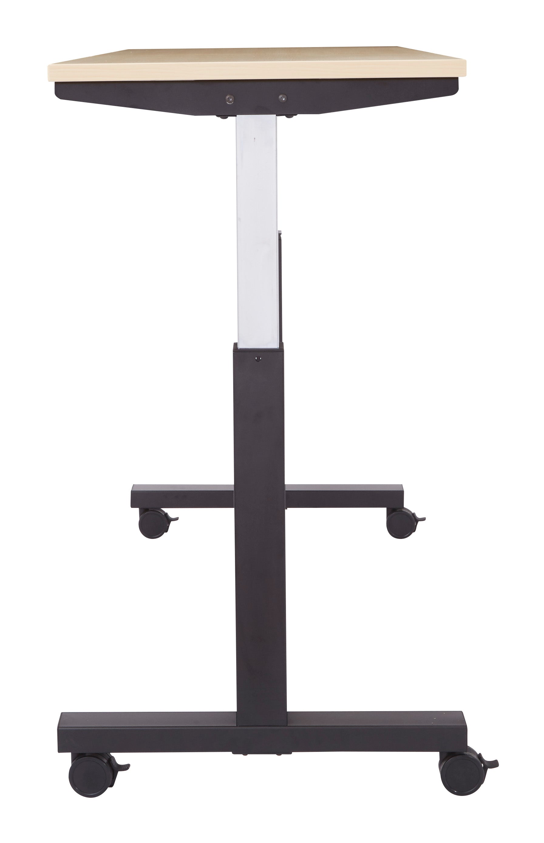 ADJ TBL 2/CTNS MPL TOP/BLK BASE 72X24 KD - Maple/Black