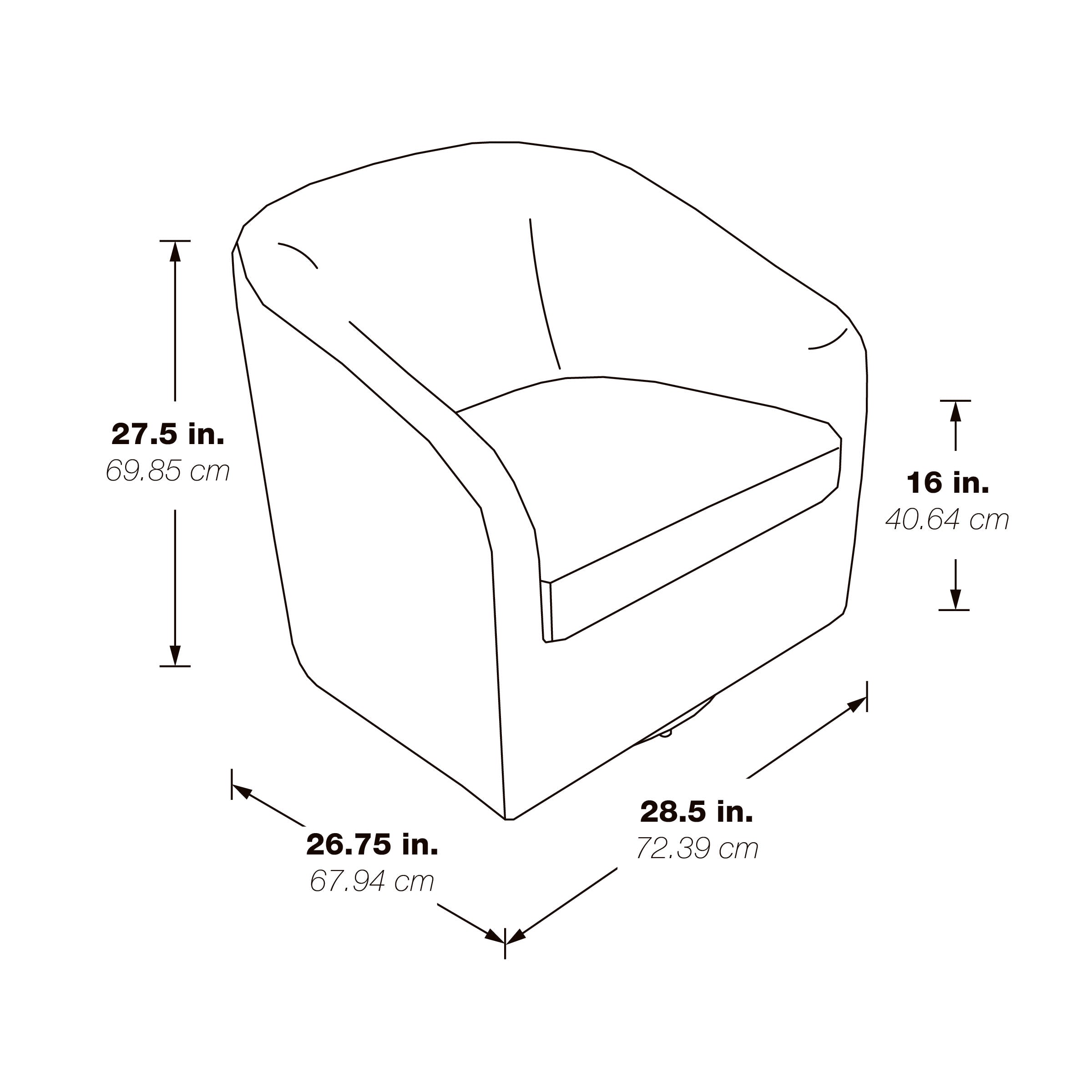 Parker Swivel Tub Chair - Sterling