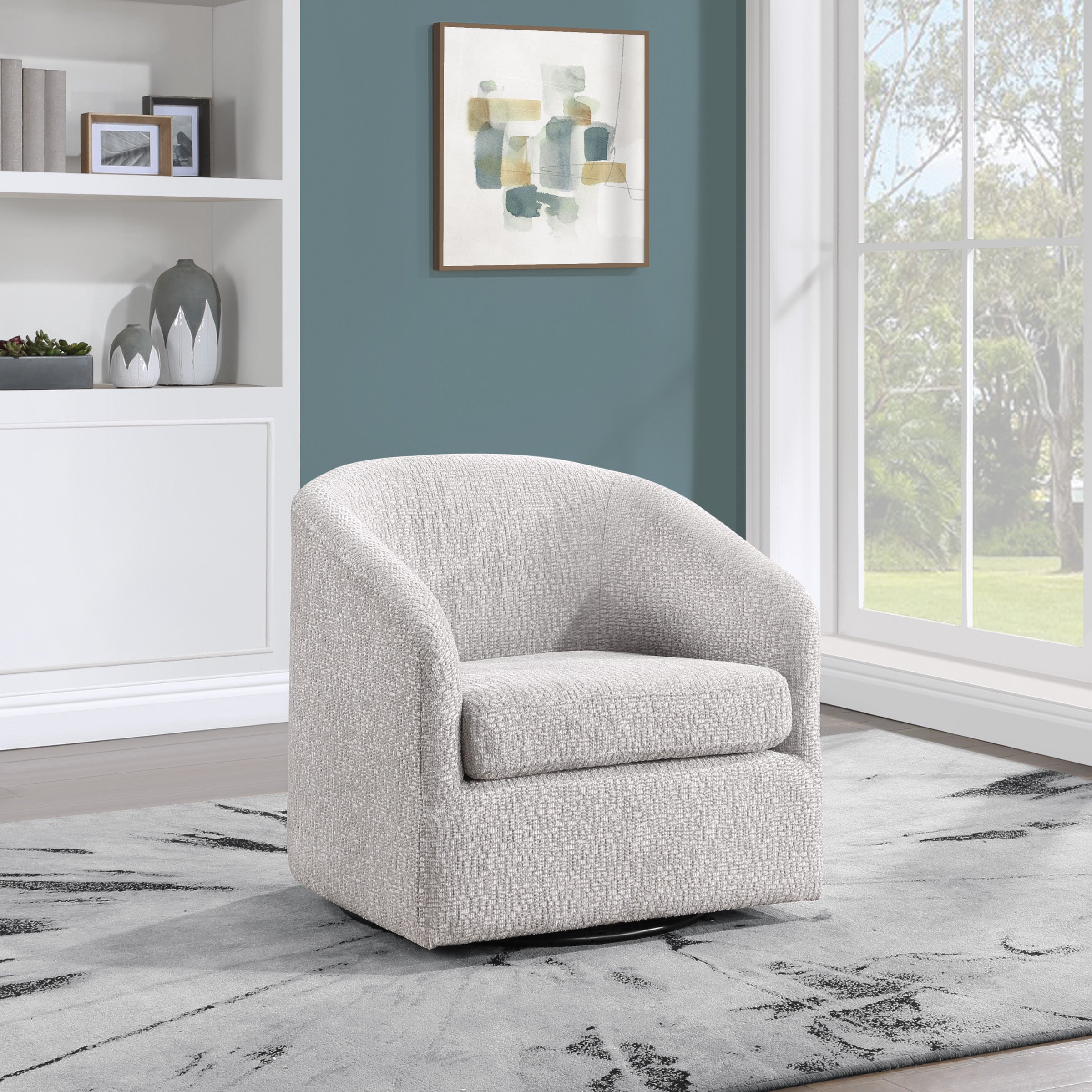 Parker Swivel Tub Chair - Sterling