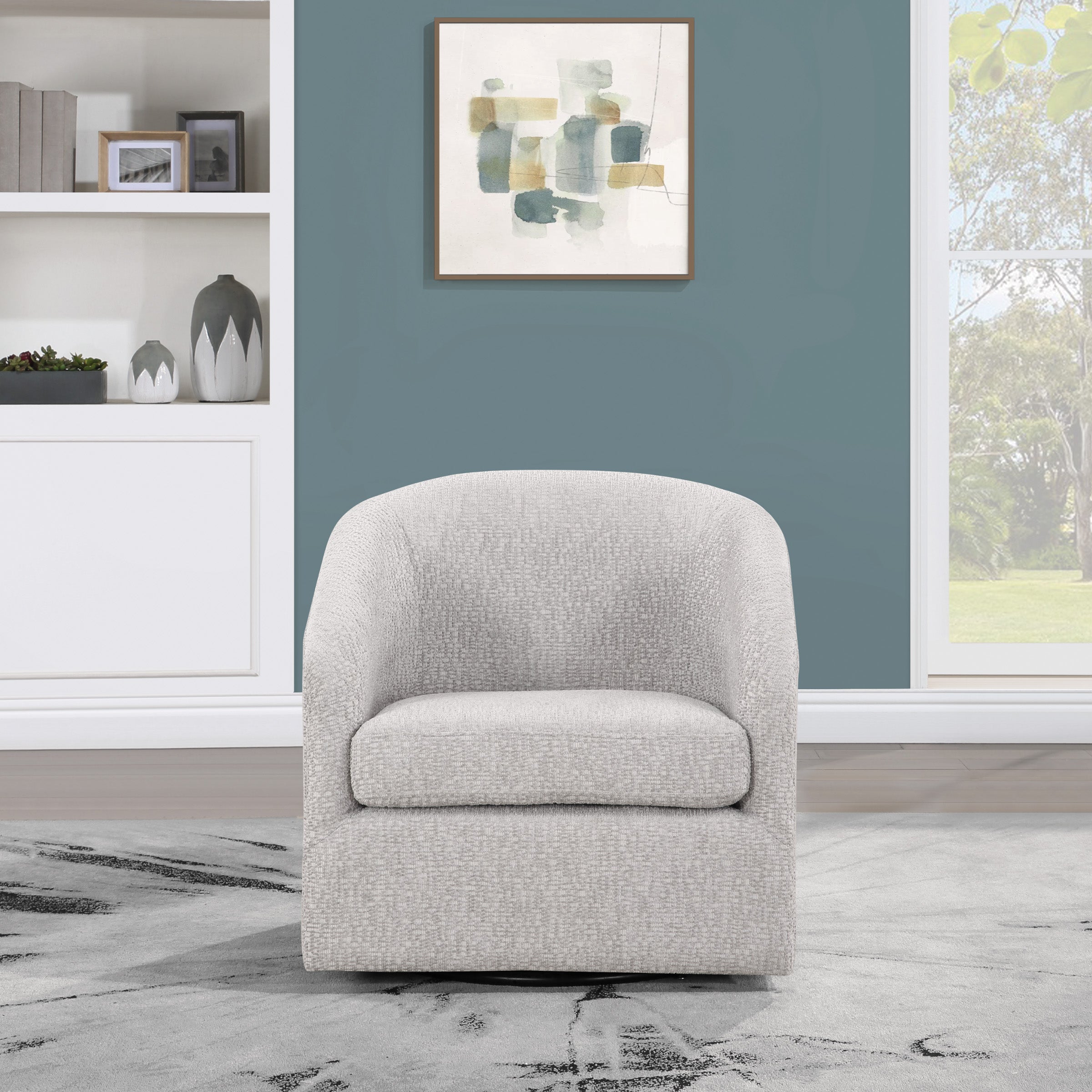Parker Swivel Tub Chair - Sterling
