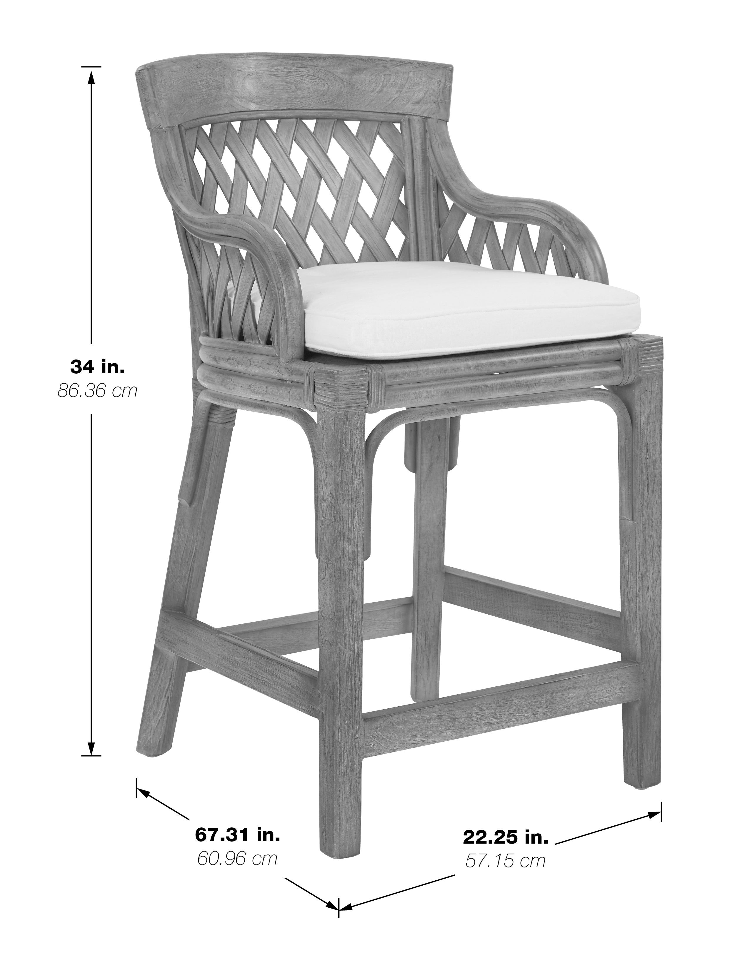 Plantation 24" Counter Stool - Brown Stain