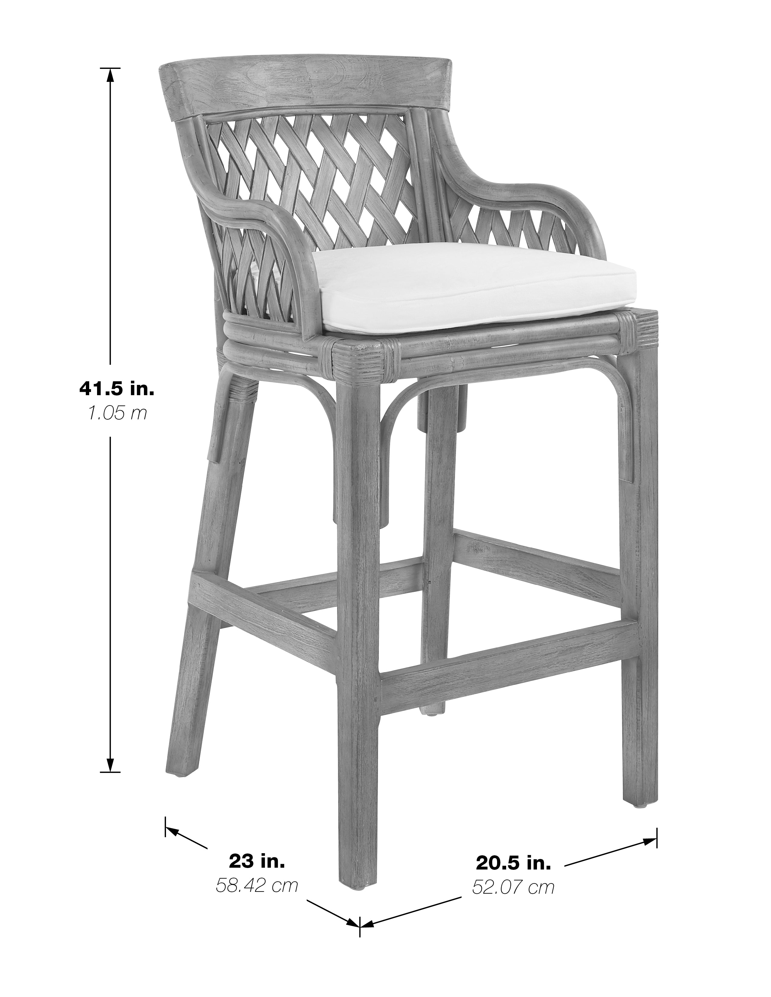 Plantation Bar Stool - Brown Stain