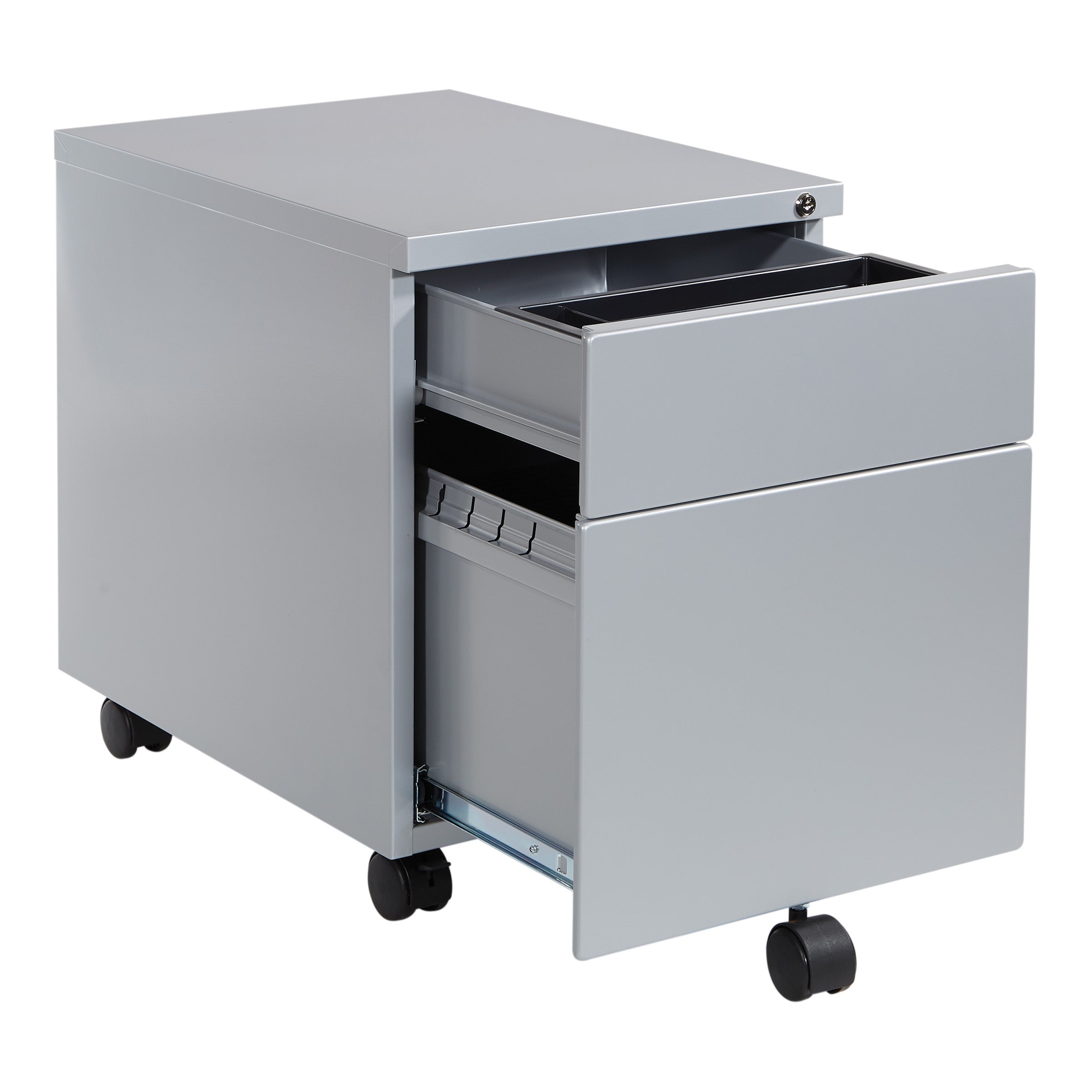 22" Mobile Box File Pedestal - Silver