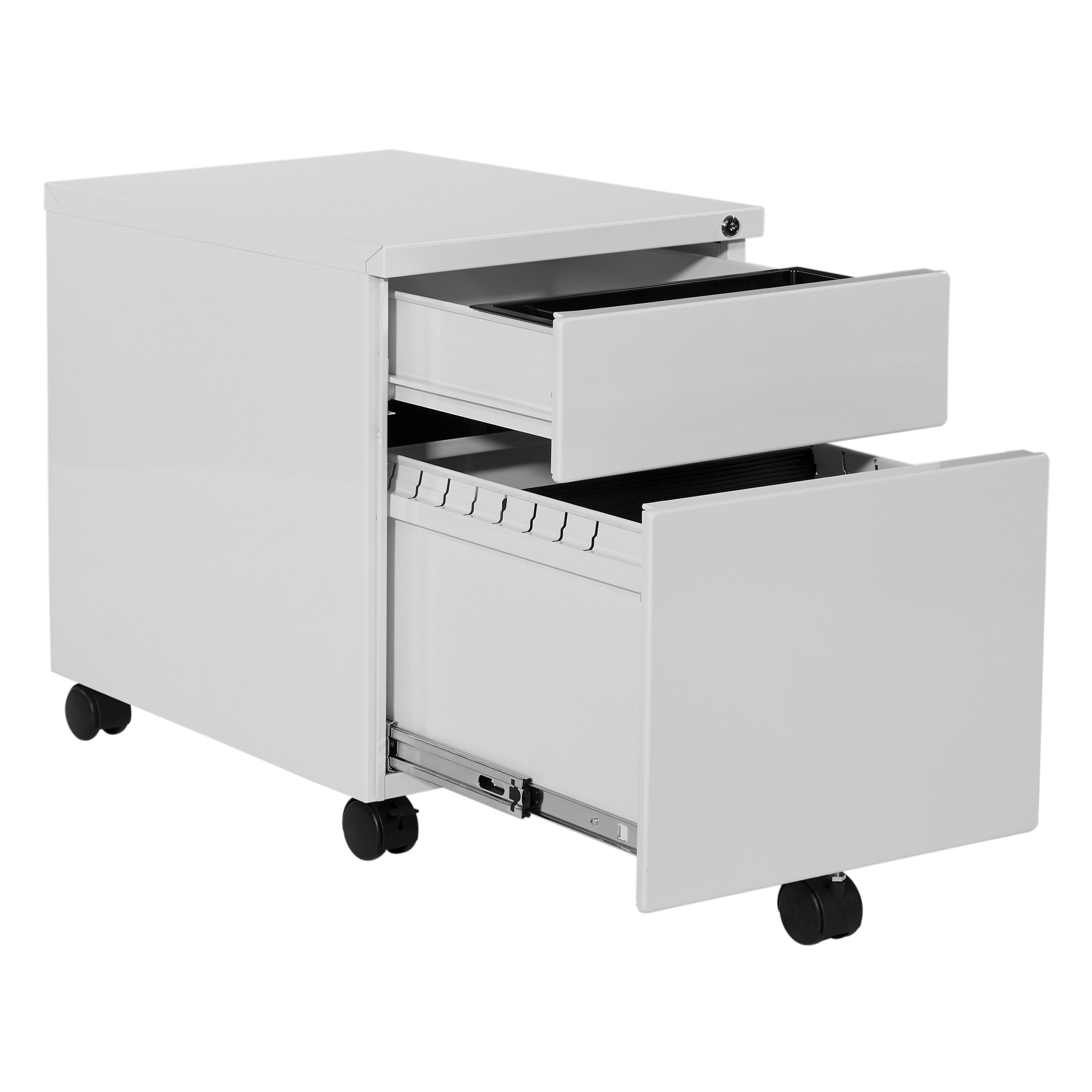 22" Mobile Box File Pedestal - White