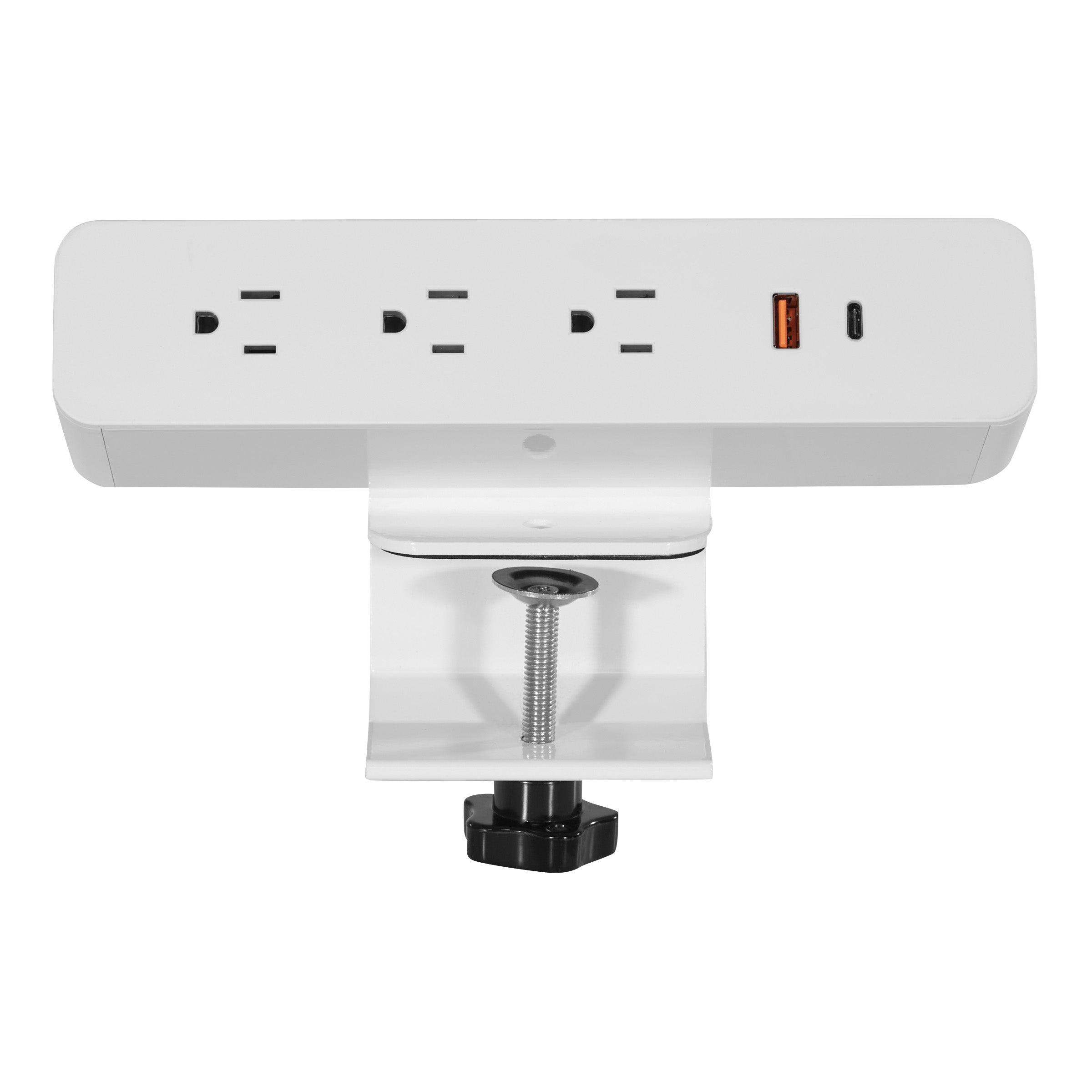 Clamp-Mount Power Charger - White