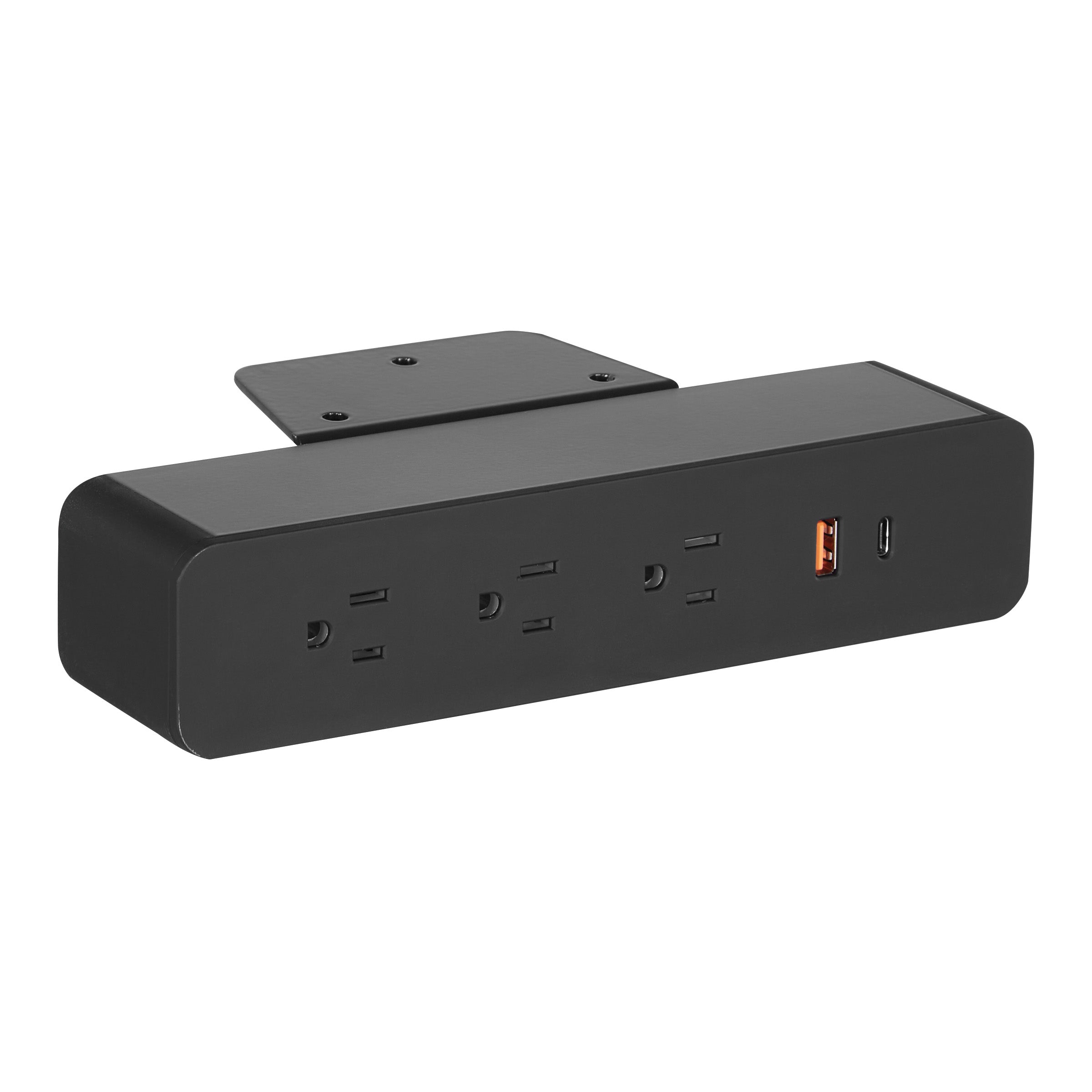 Undersurface-Mount Power Charger - Black