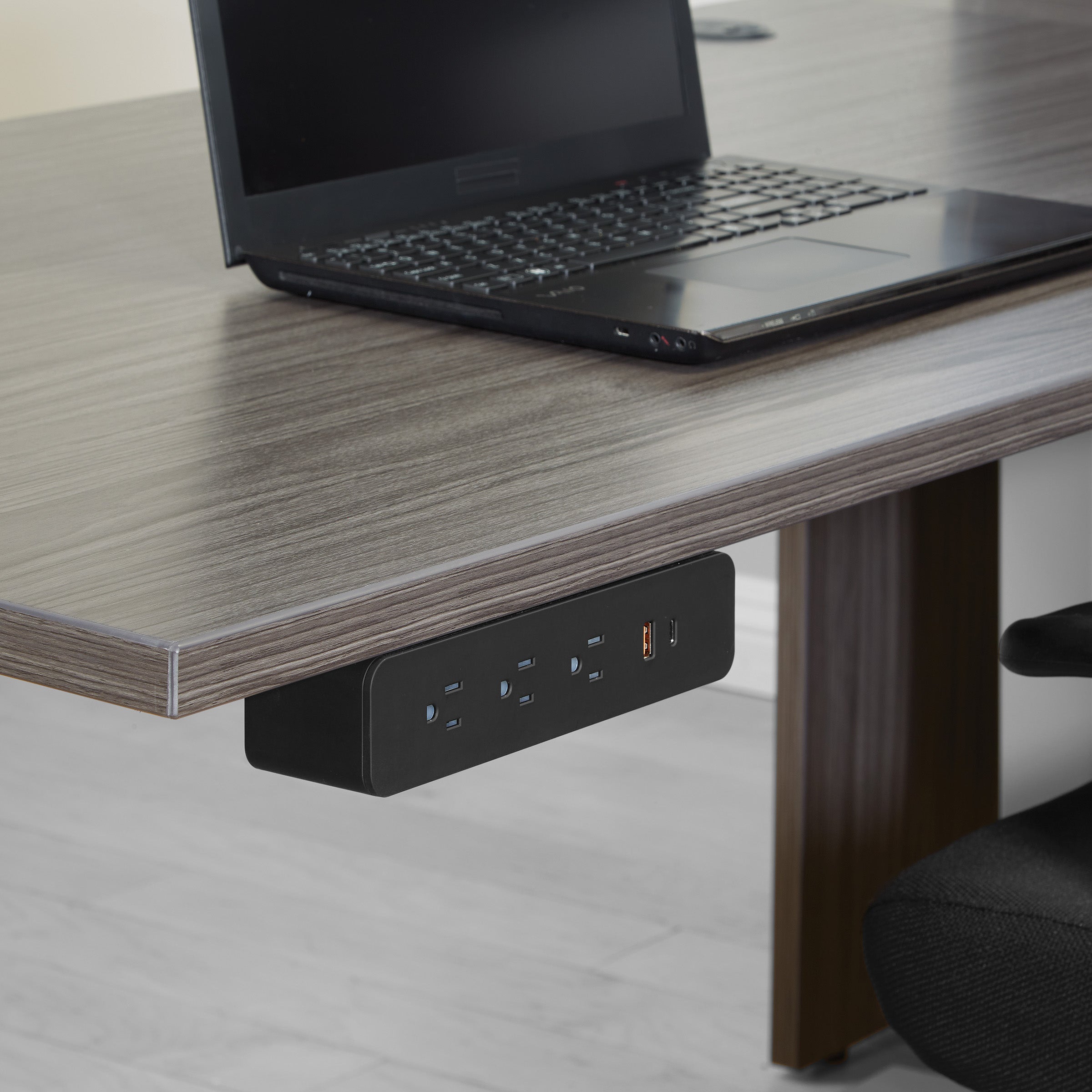 Undersurface-Mount Power Charger - Black