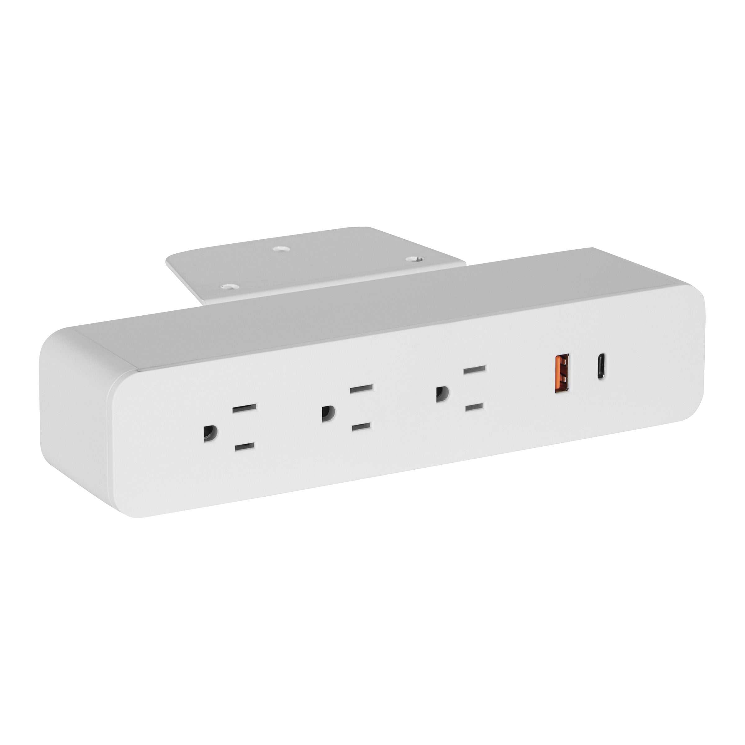 Undersurface-Mount Power Charger - White